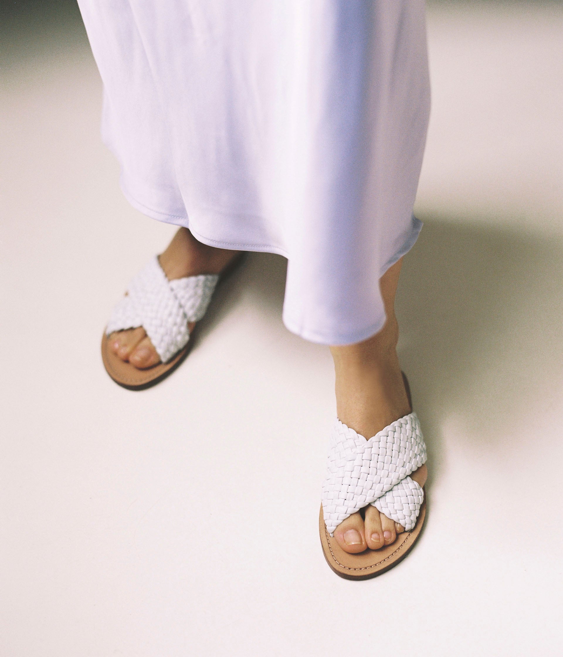Mules blanches Tess Mules Femme Mellow Yellow