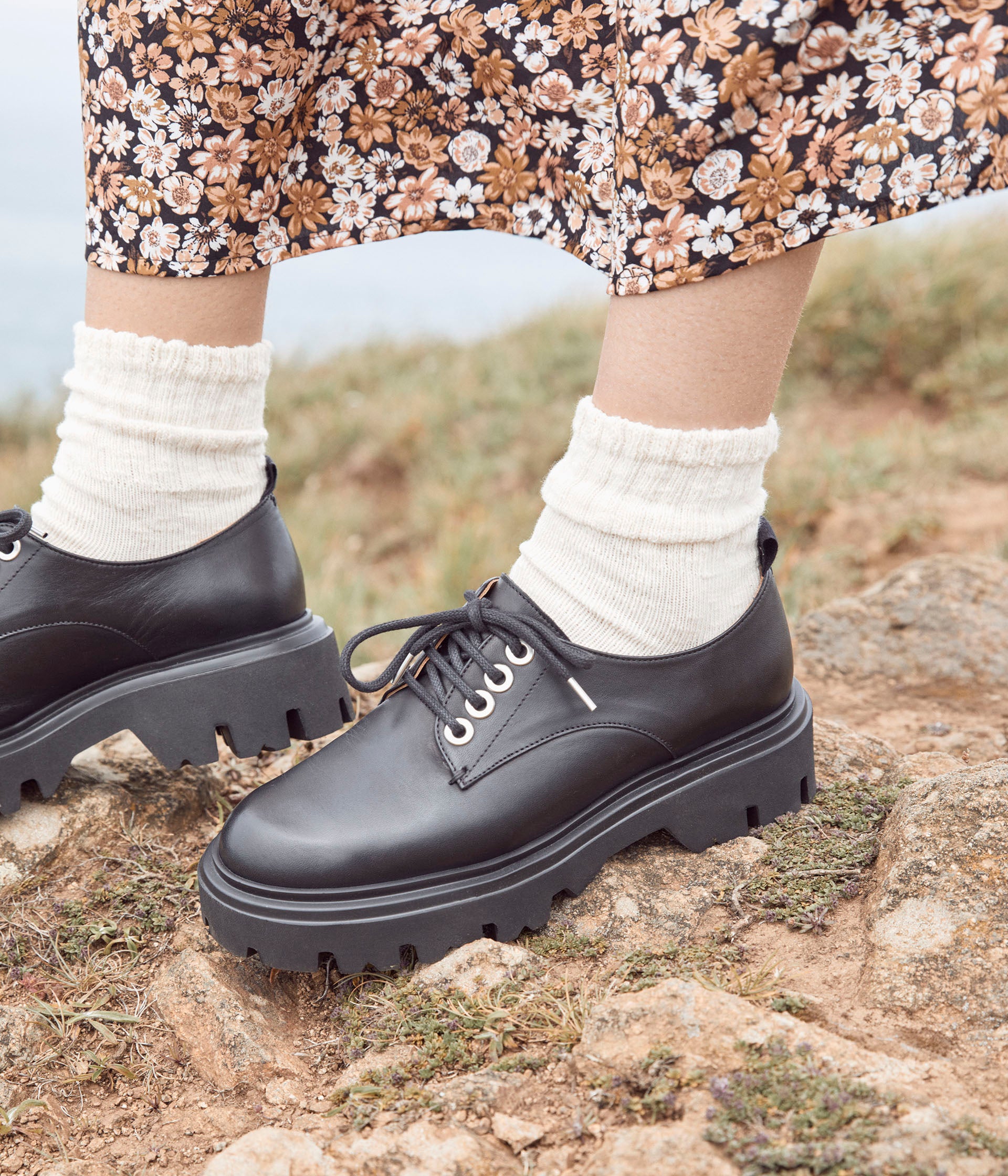 Derbies noirs Jim Derbies Mocassins Femme Mellow Yellow
