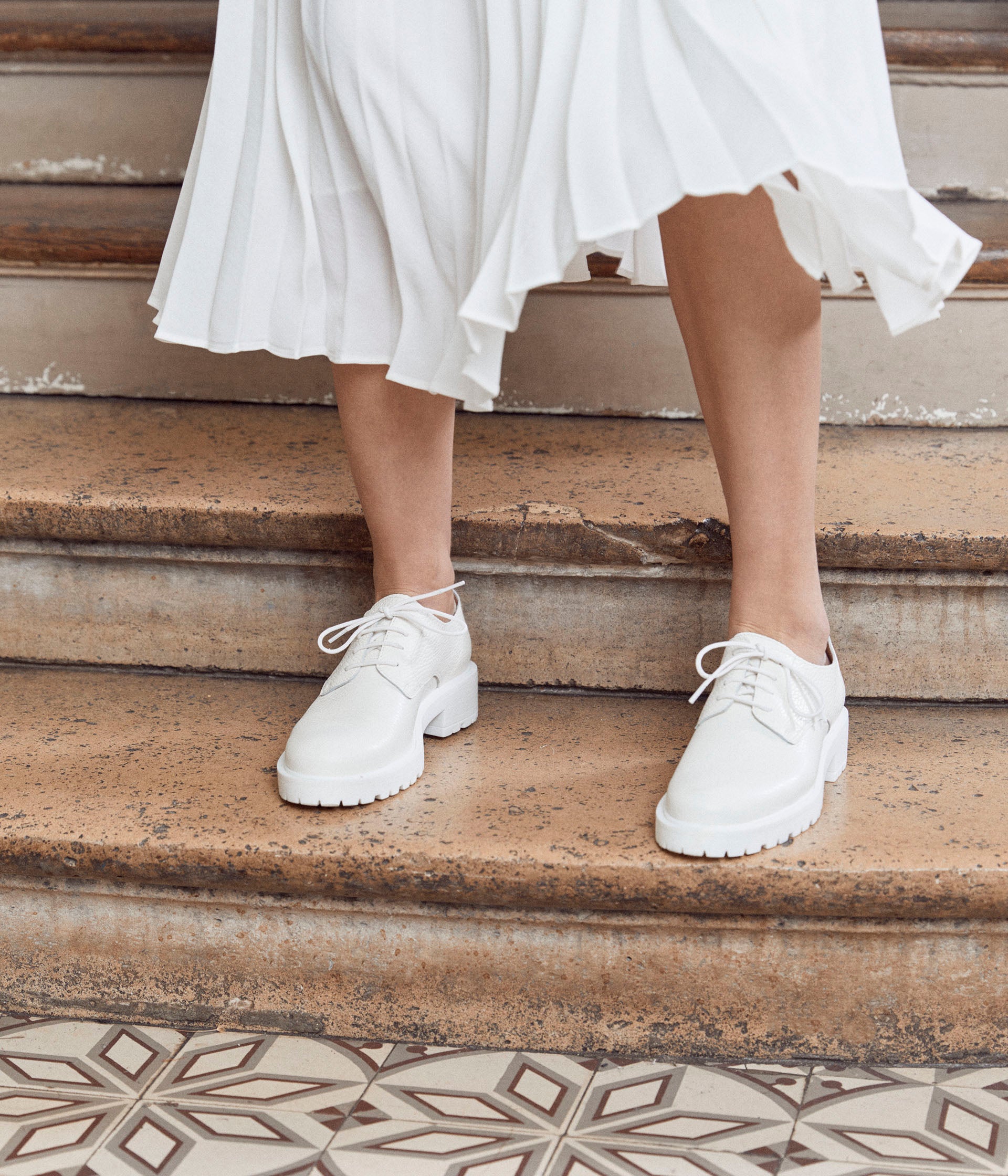 Derbies blanche femme outlet