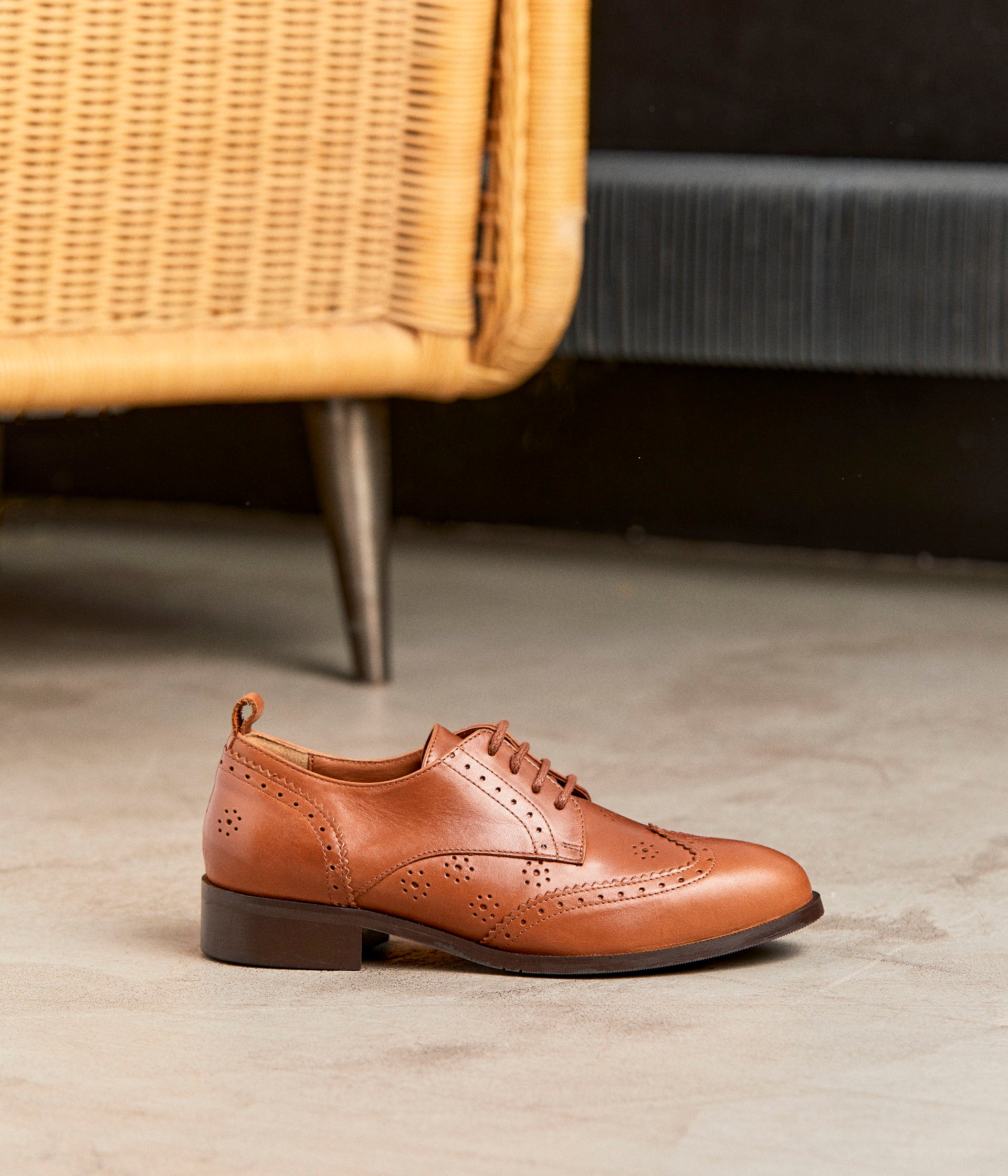 Derby cognac femme deals