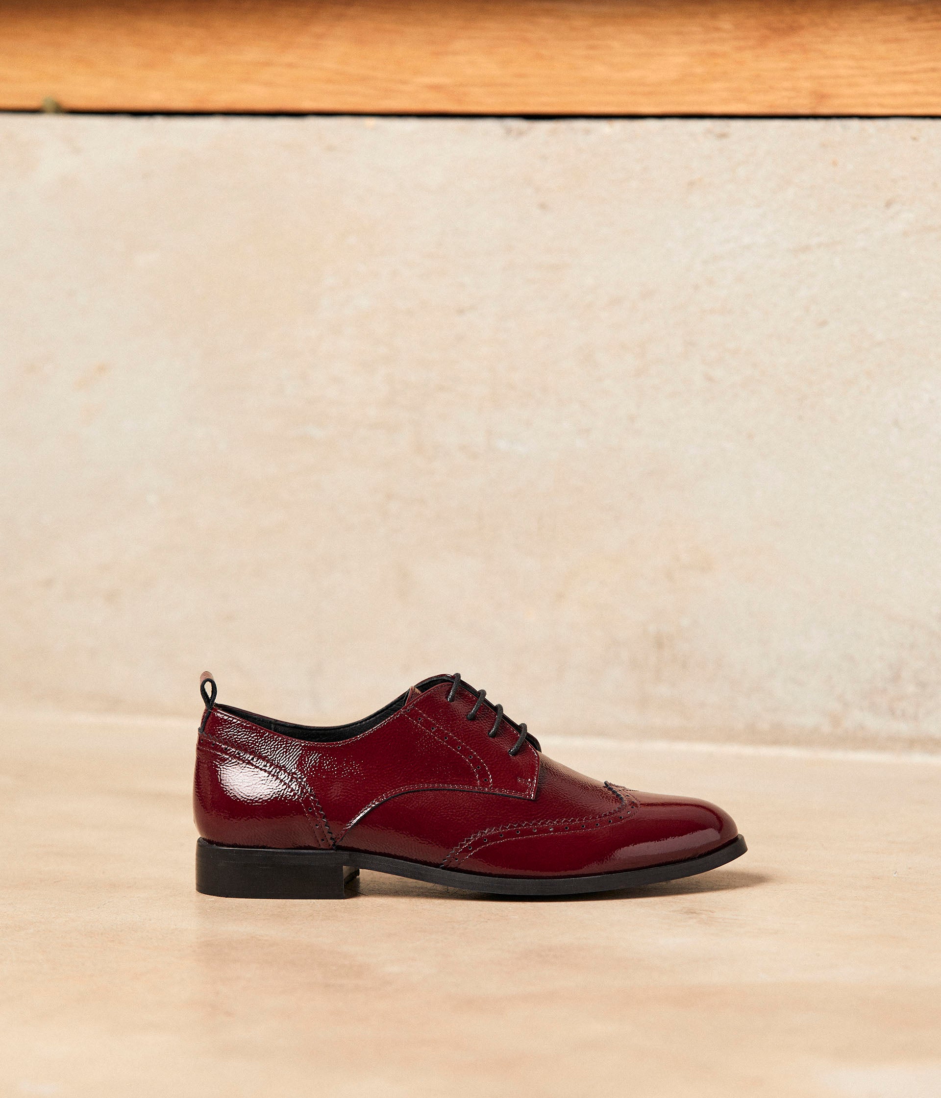 Derbies bordeaux femme sales