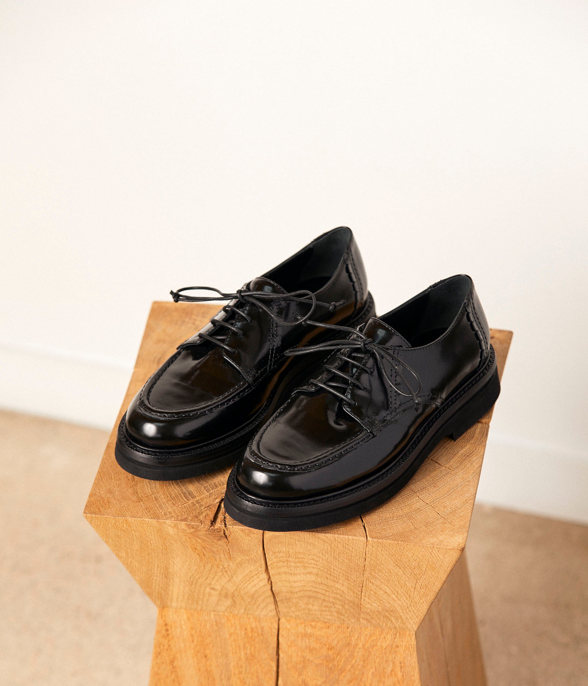 Derbies cuir noir new arrivals