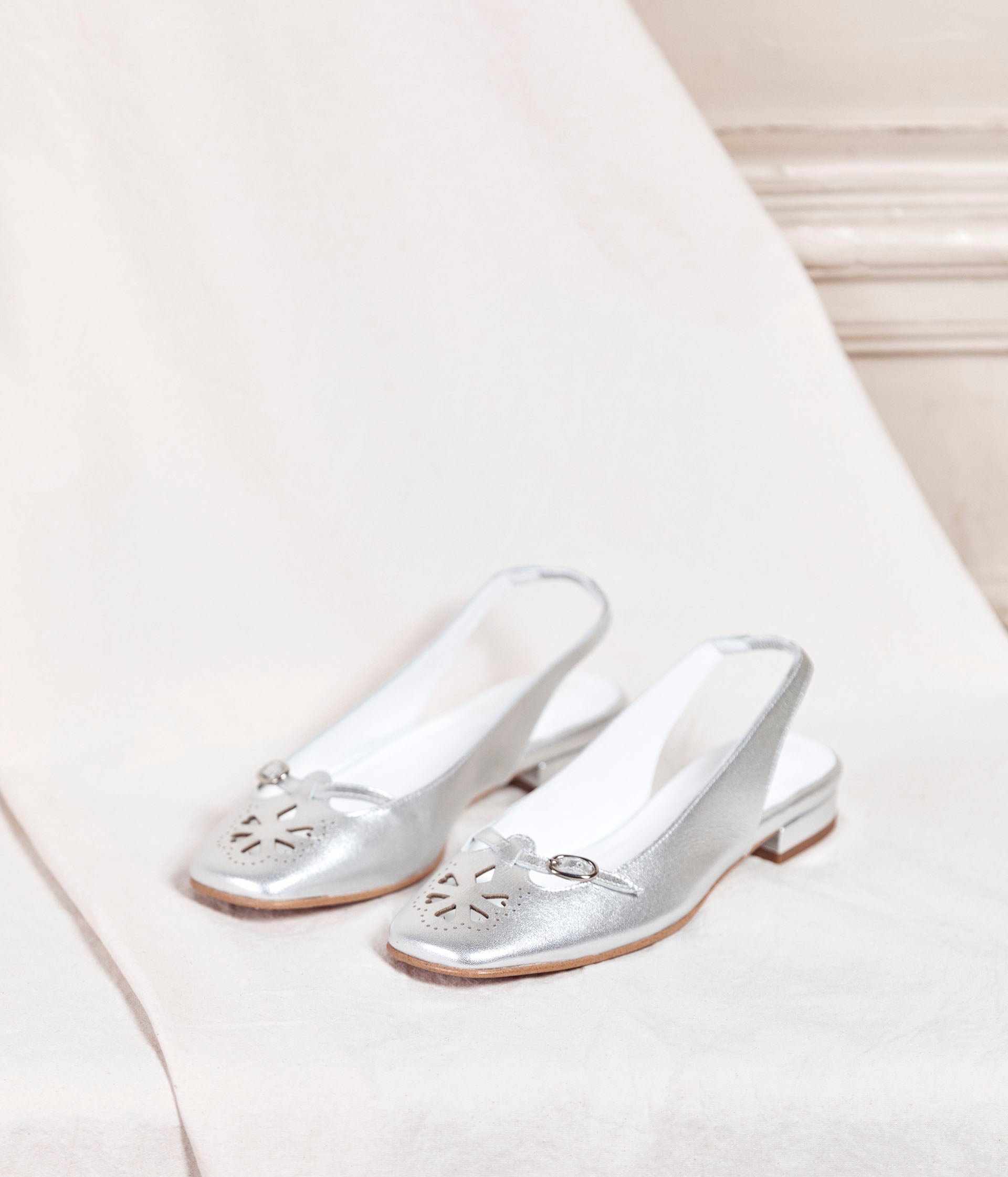 Ballerines argent Arielle