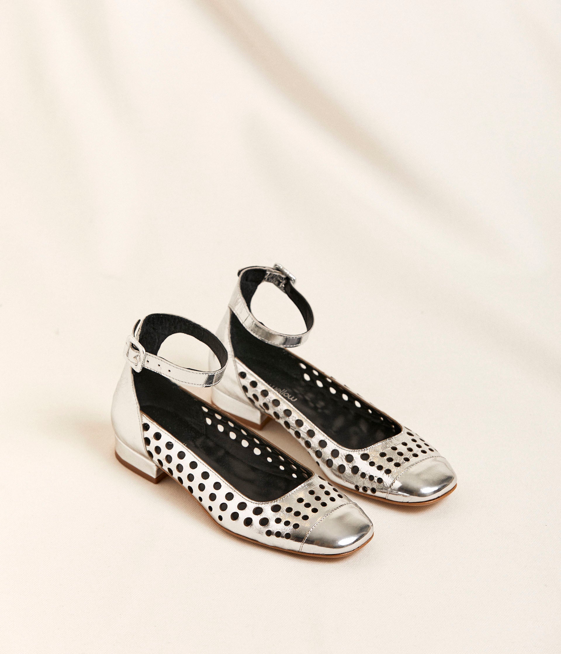 Ballerines discount argentées femme