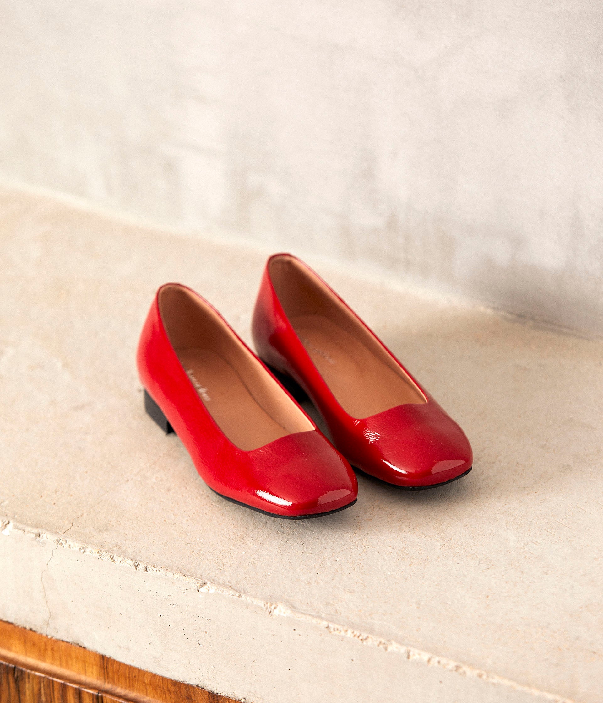 Ballerines rouge verni Athalie