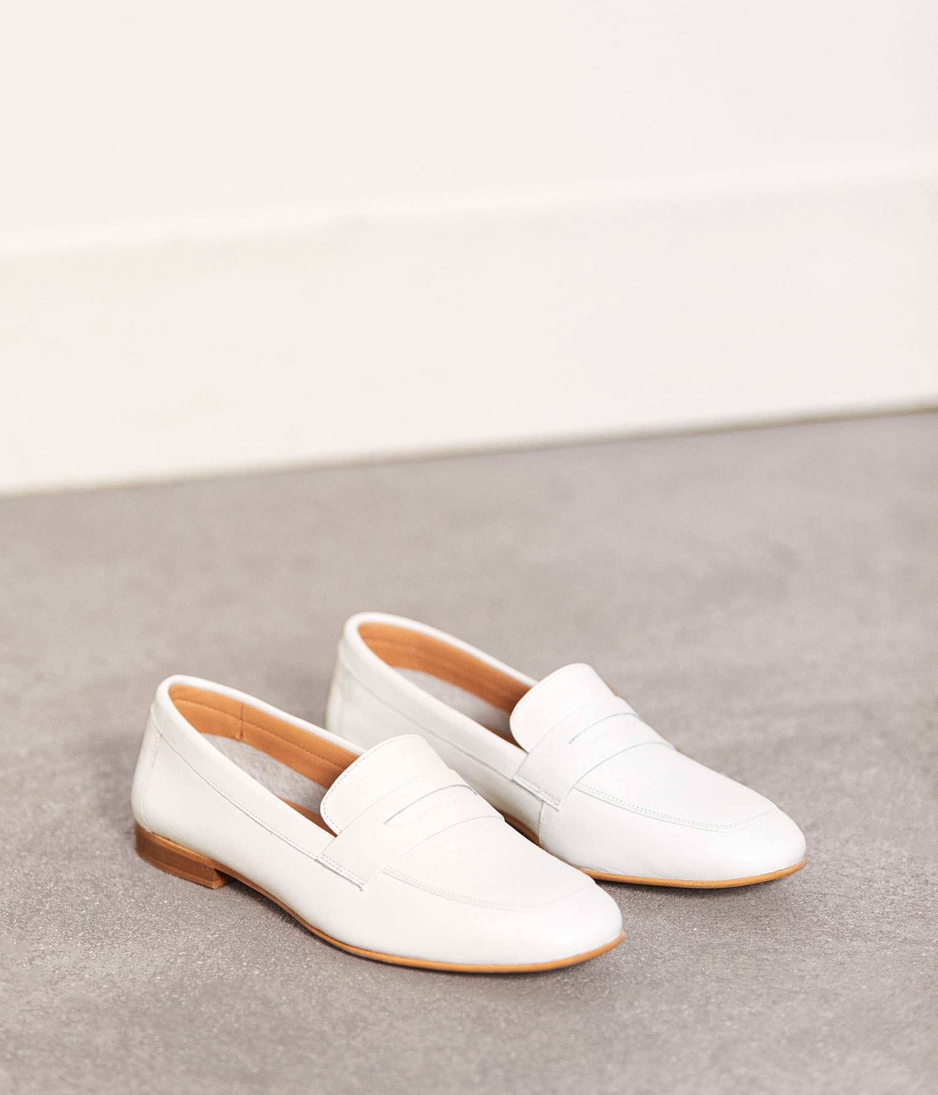 Mocassin online blanc femme