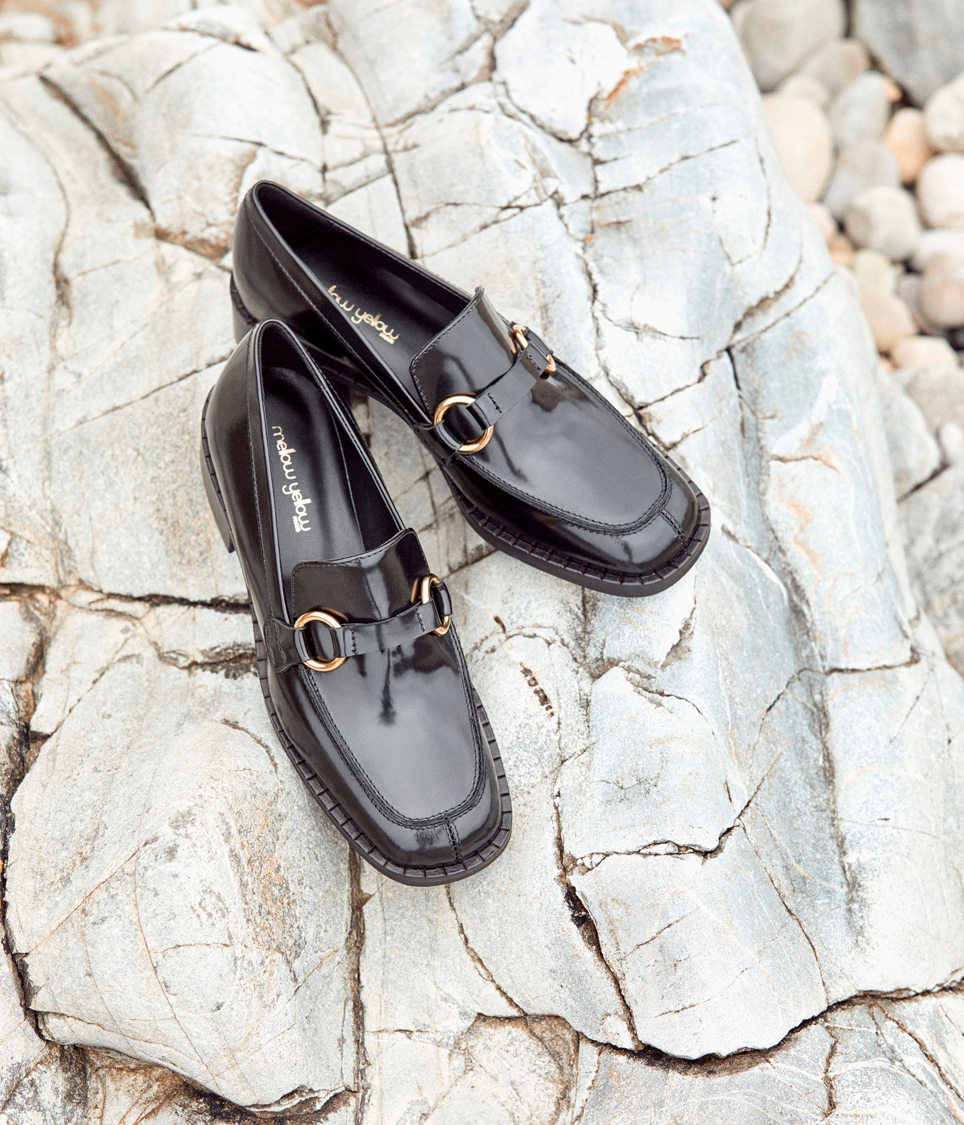 Mocassins noirs Capucine Derbies Mocassins Femme Mellow Yellow