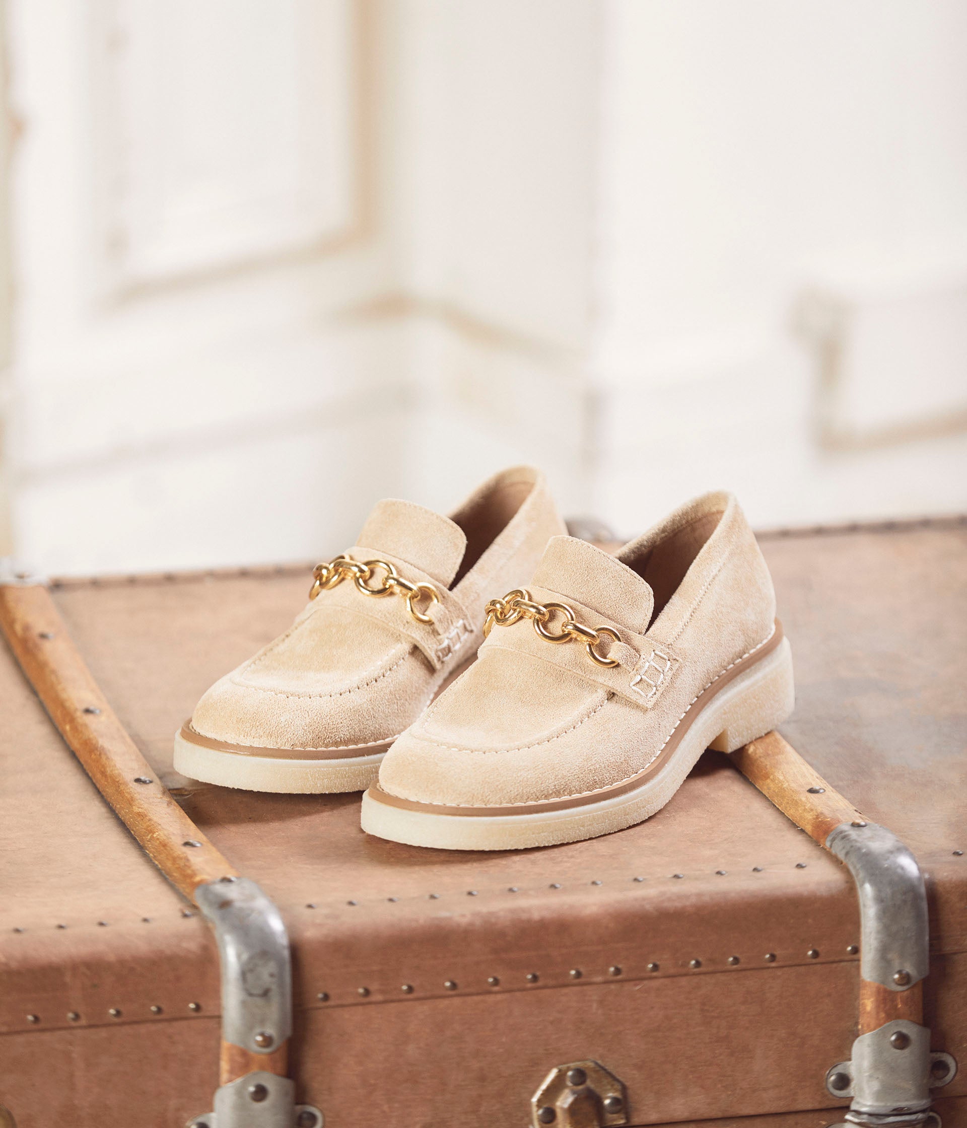 Mocassins beige clearance