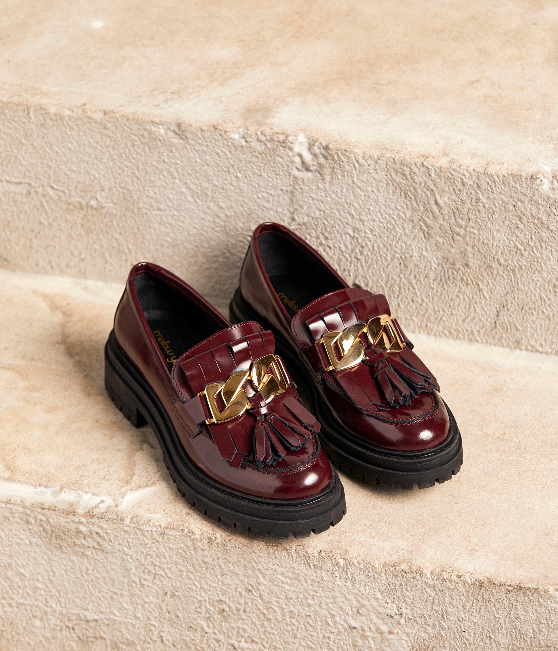 Mocassins bordeaux crant s Anelia