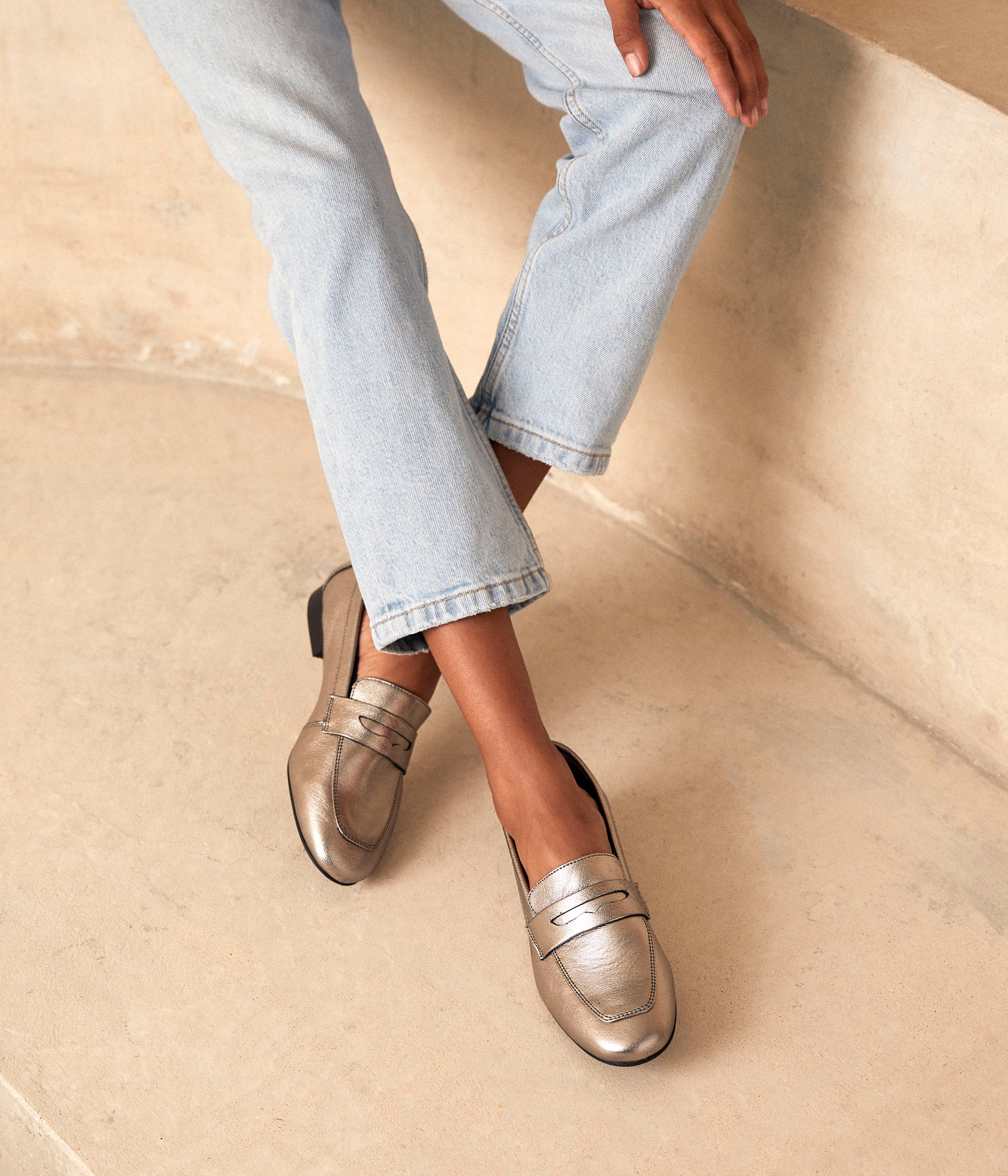 Mocassin gris femme top