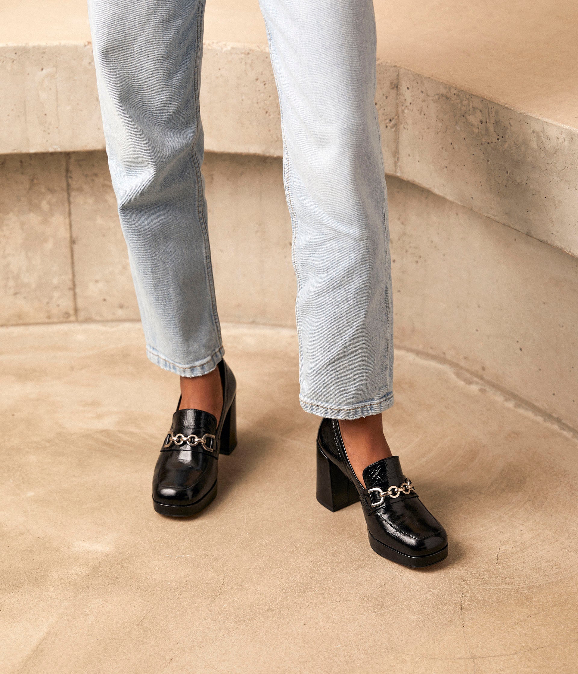Mocassins noirs Crysta