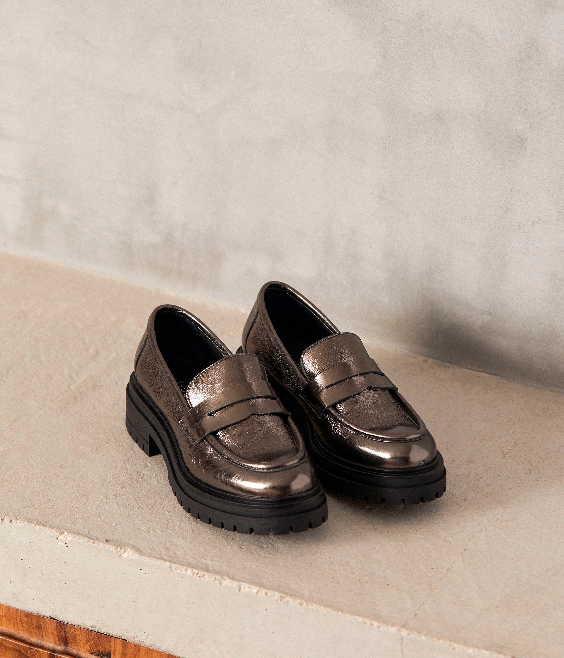 Mocassin femme gris argenté new arrivals