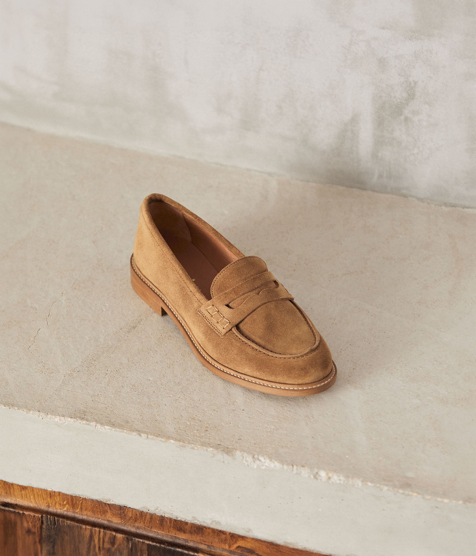 Mocassin femme nubuck camel store