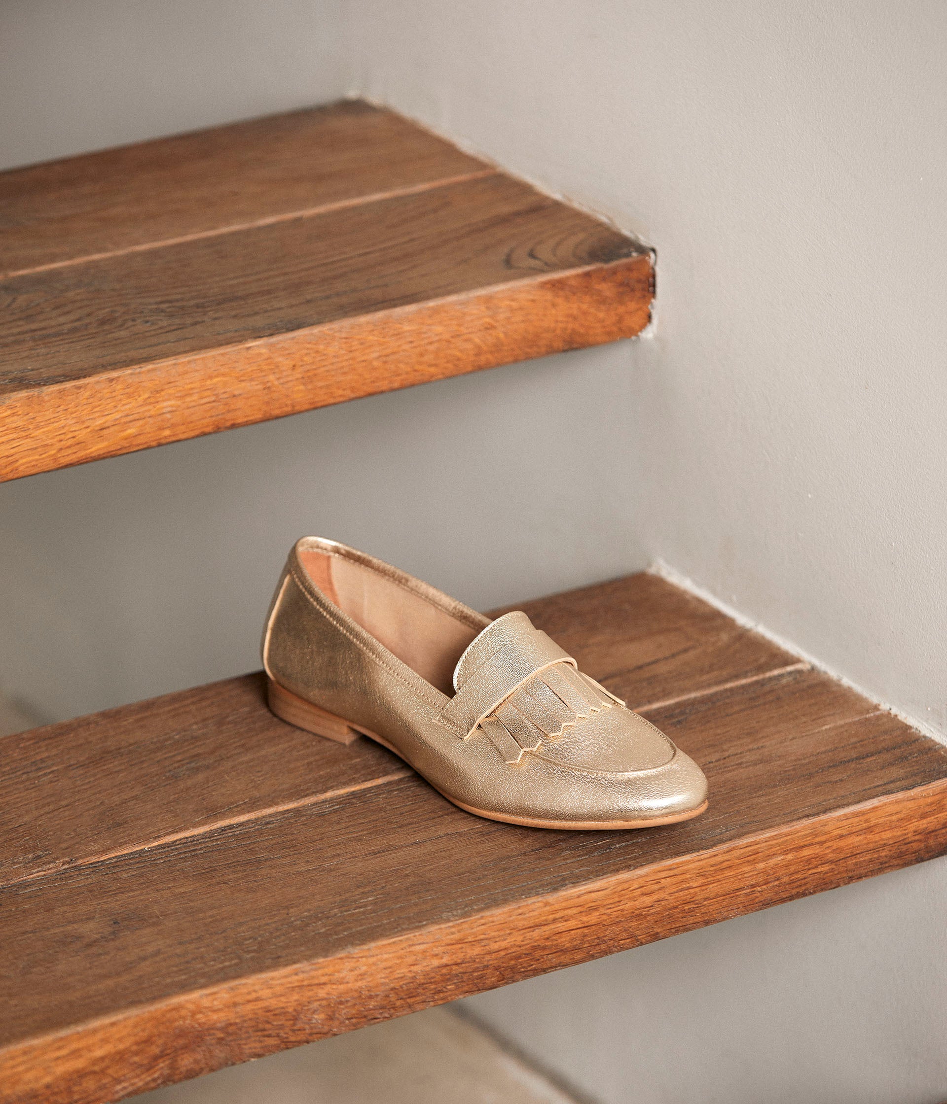 Mocassin doré top
