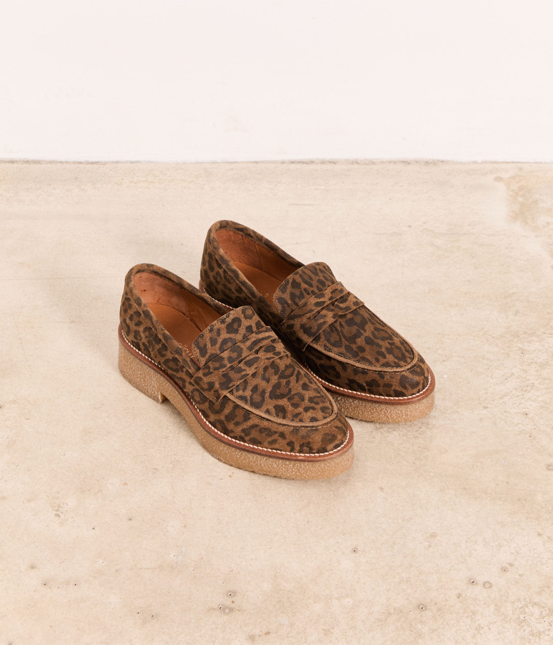 Mocassin femme imprime leopard discount