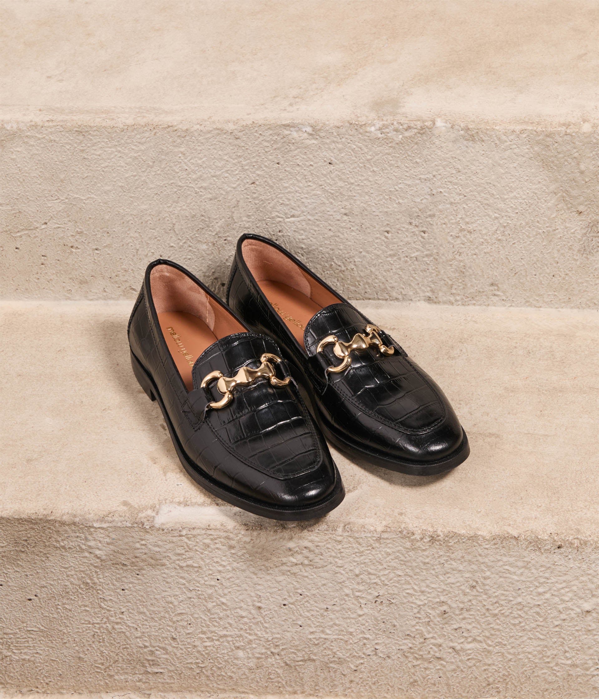 Mocassins cuir croco Colette