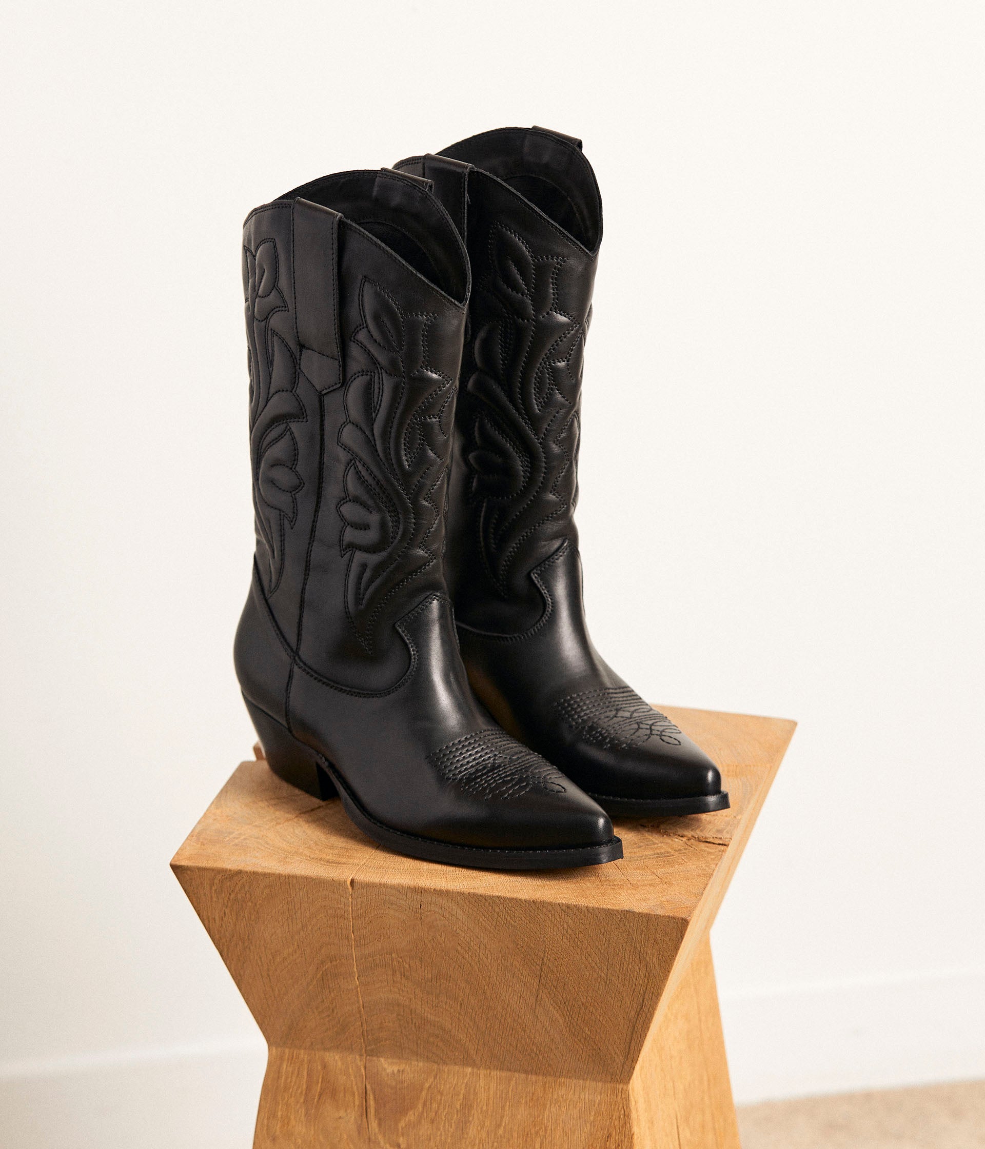 Santiag noire sale femme