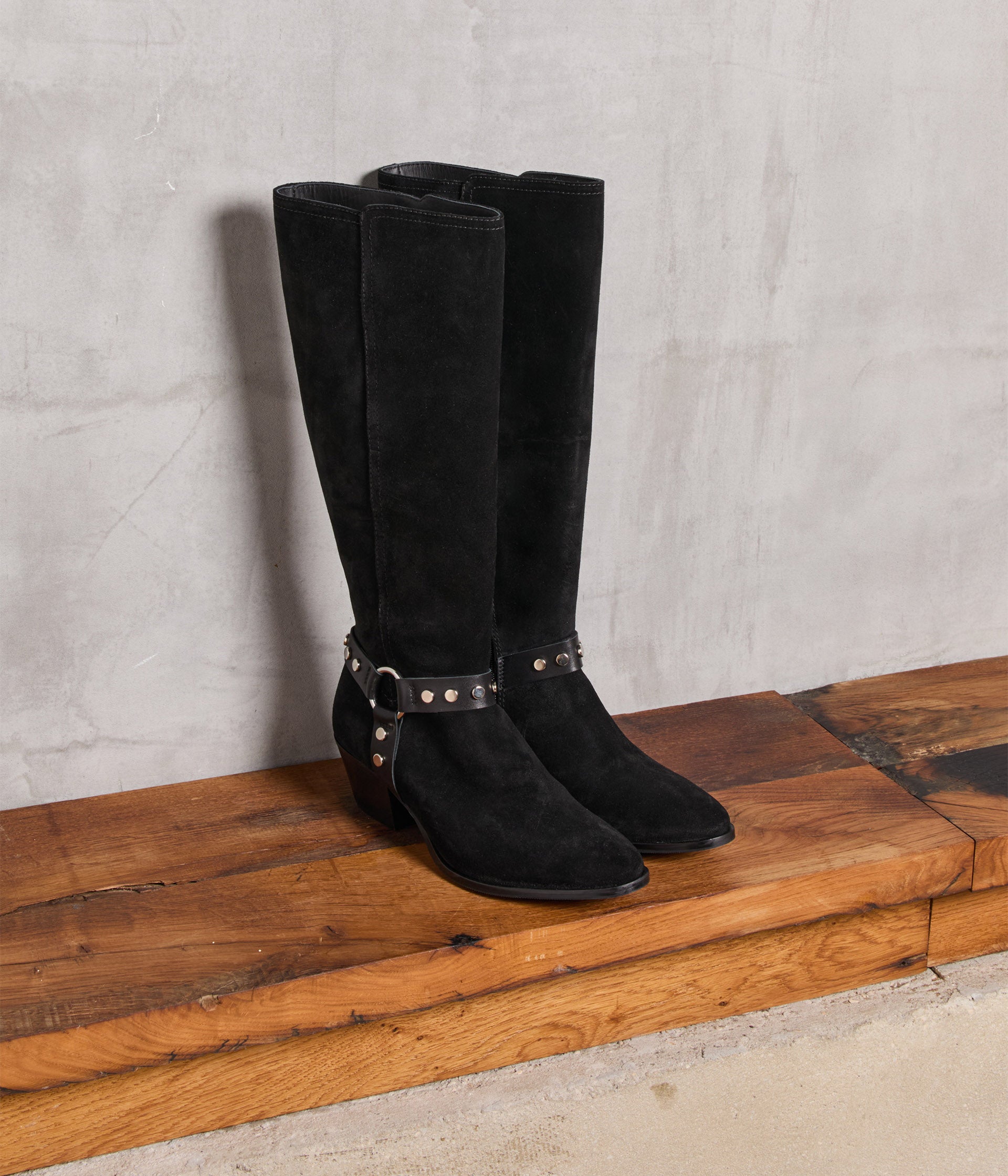 Bottes velours noir Gigi Bottes Femme Mellow Yellow