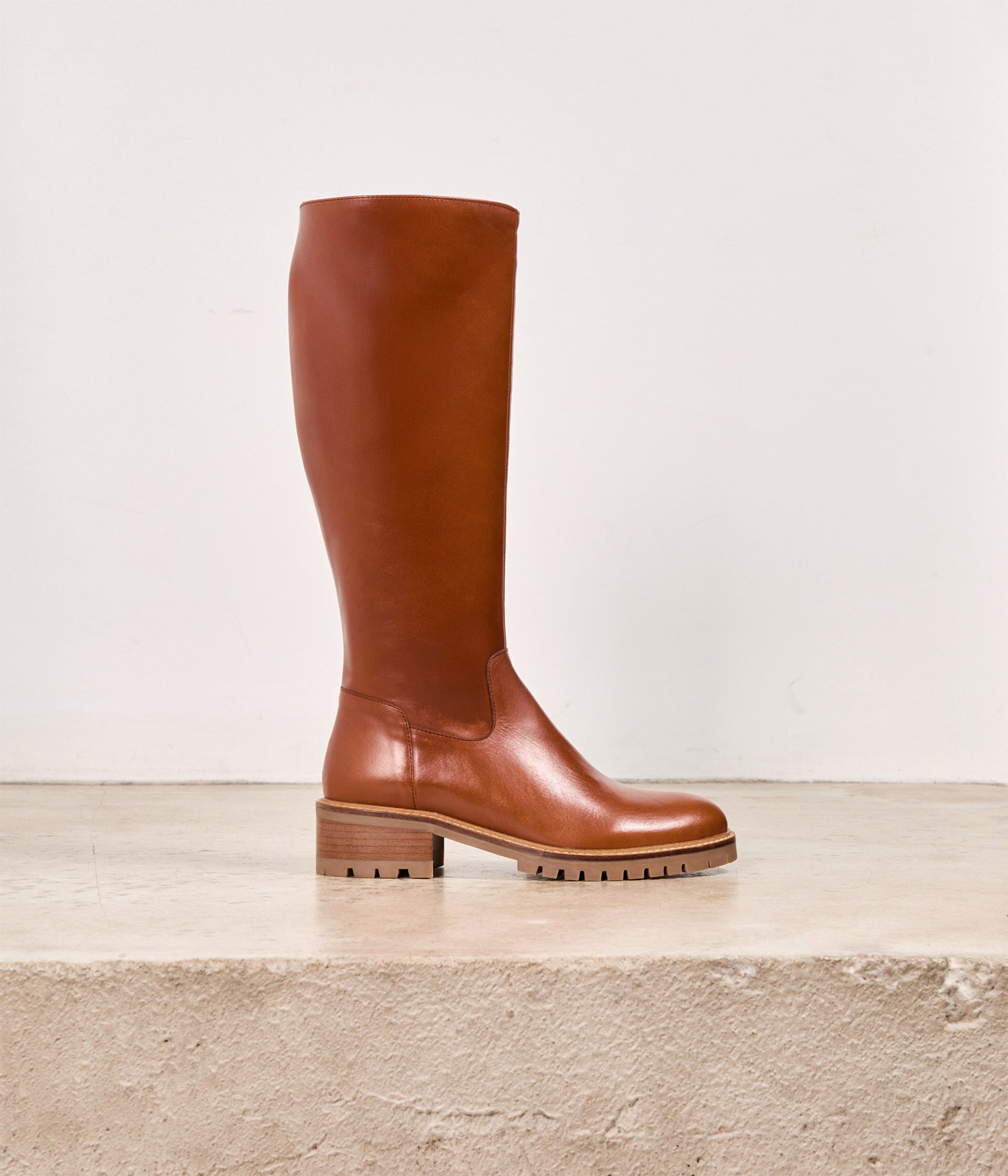 Bottes cuir cognac Leandro