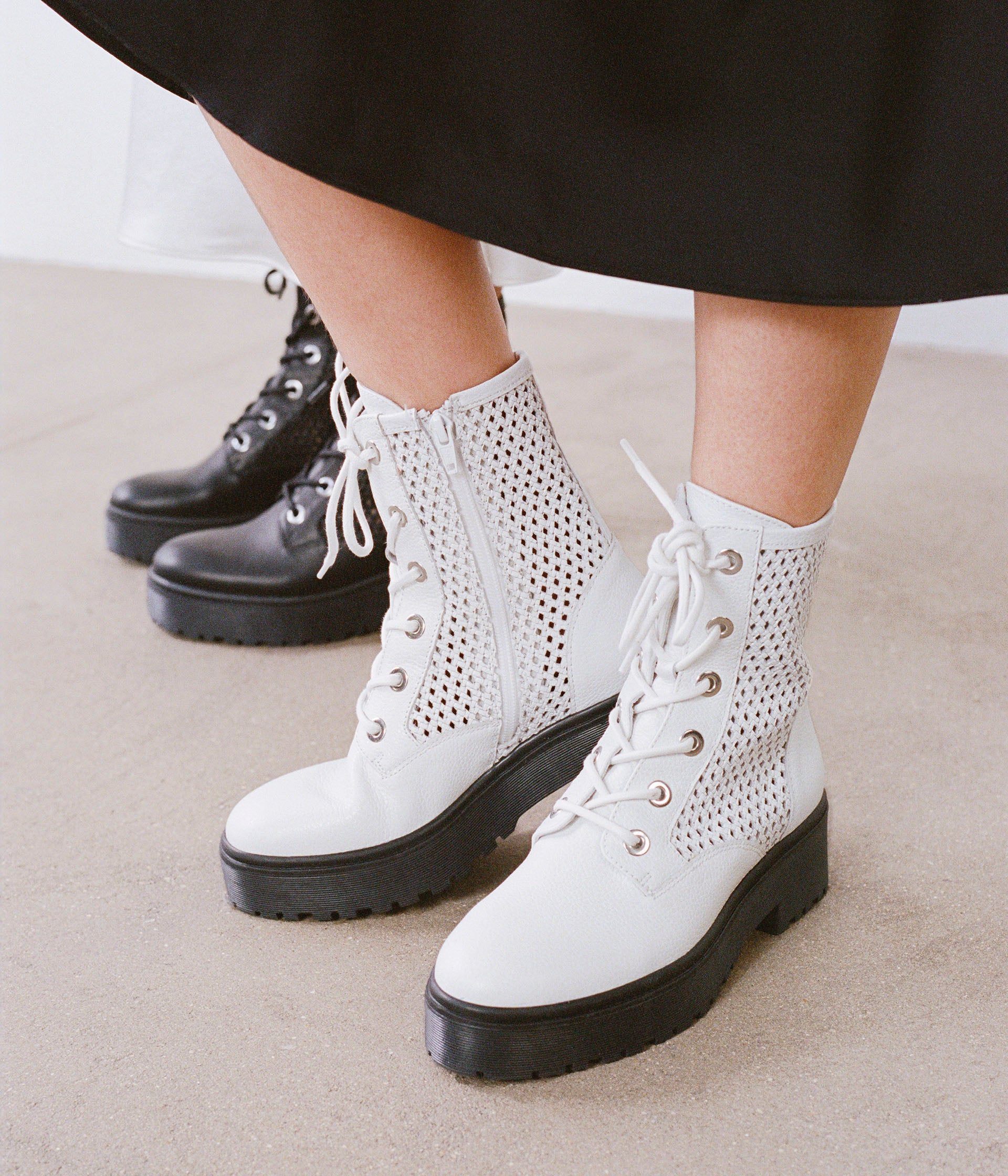 Bottines blanches clearance