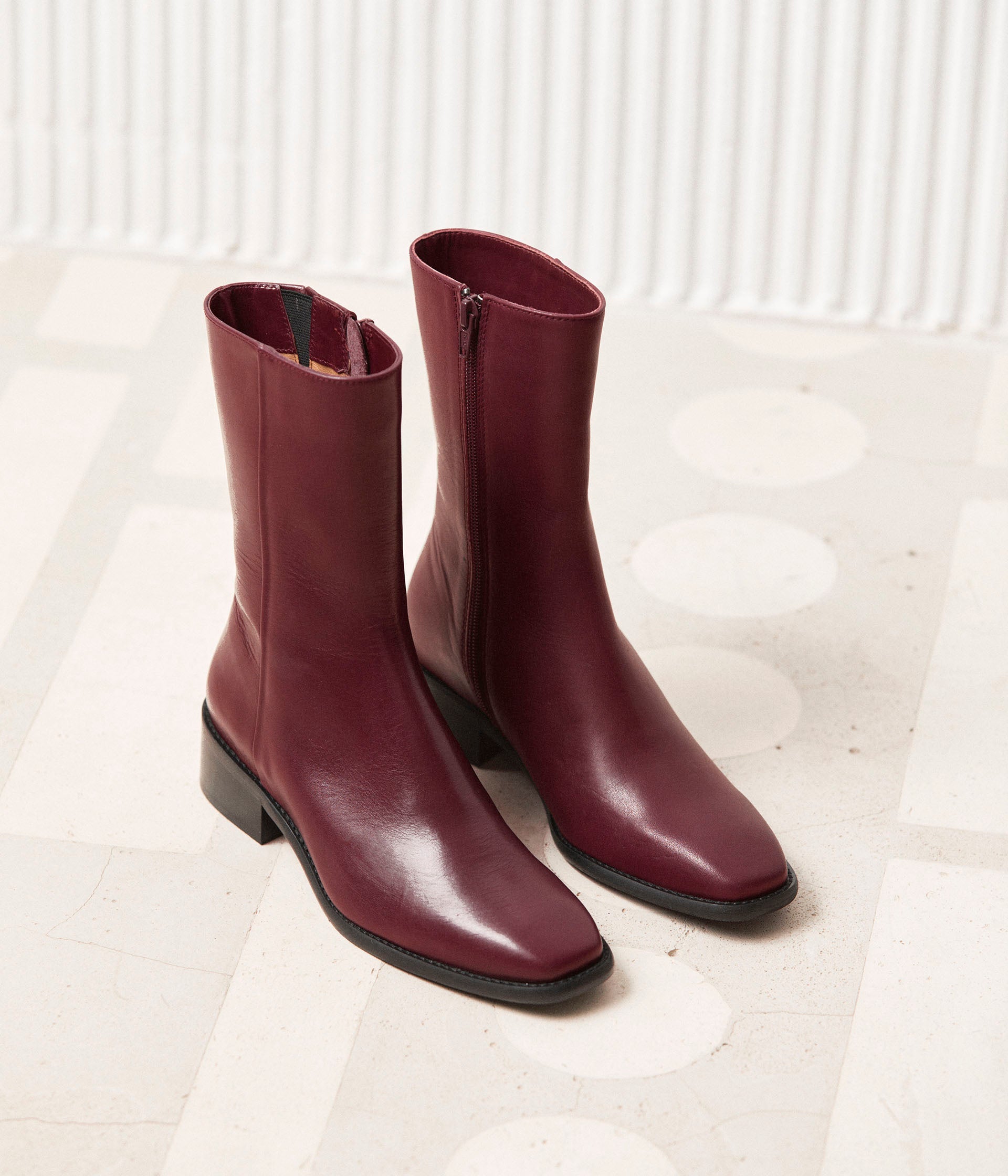 Bottines bordeaux Apolline Boots Bottines Femme Mellow Yellow