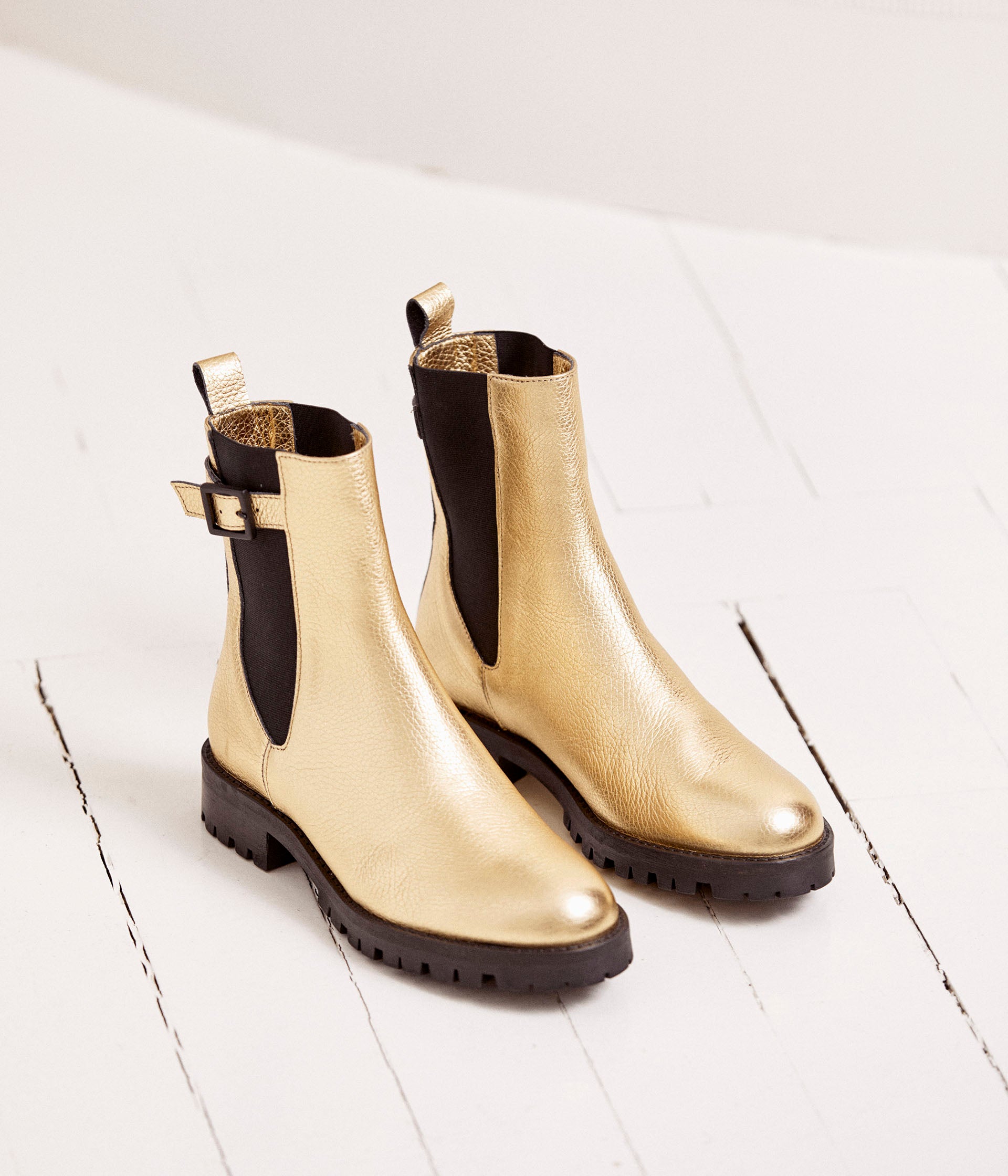 Bottines femme or hot sale