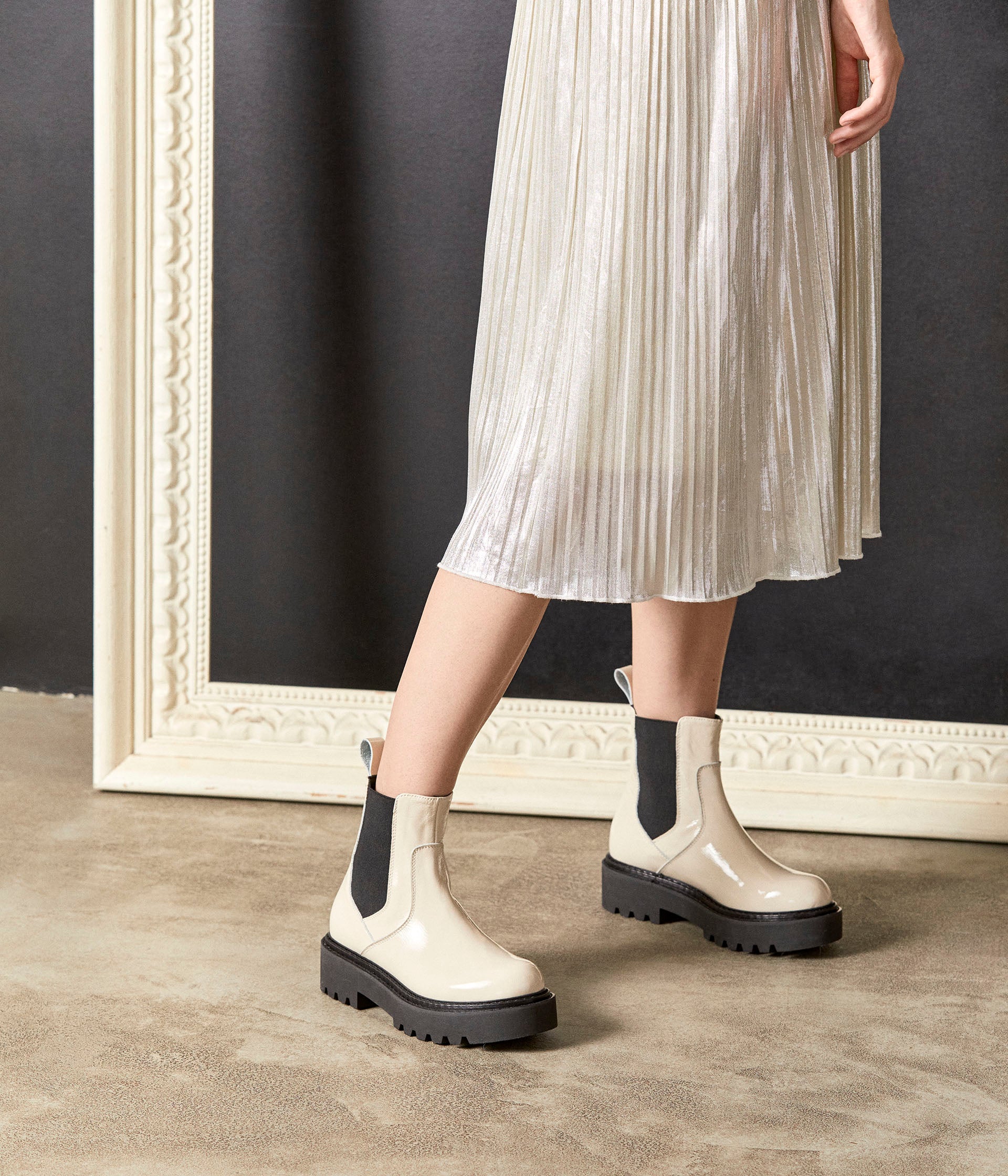Boots vernies Nad ge Boots Bottines Femme Mellow Yellow