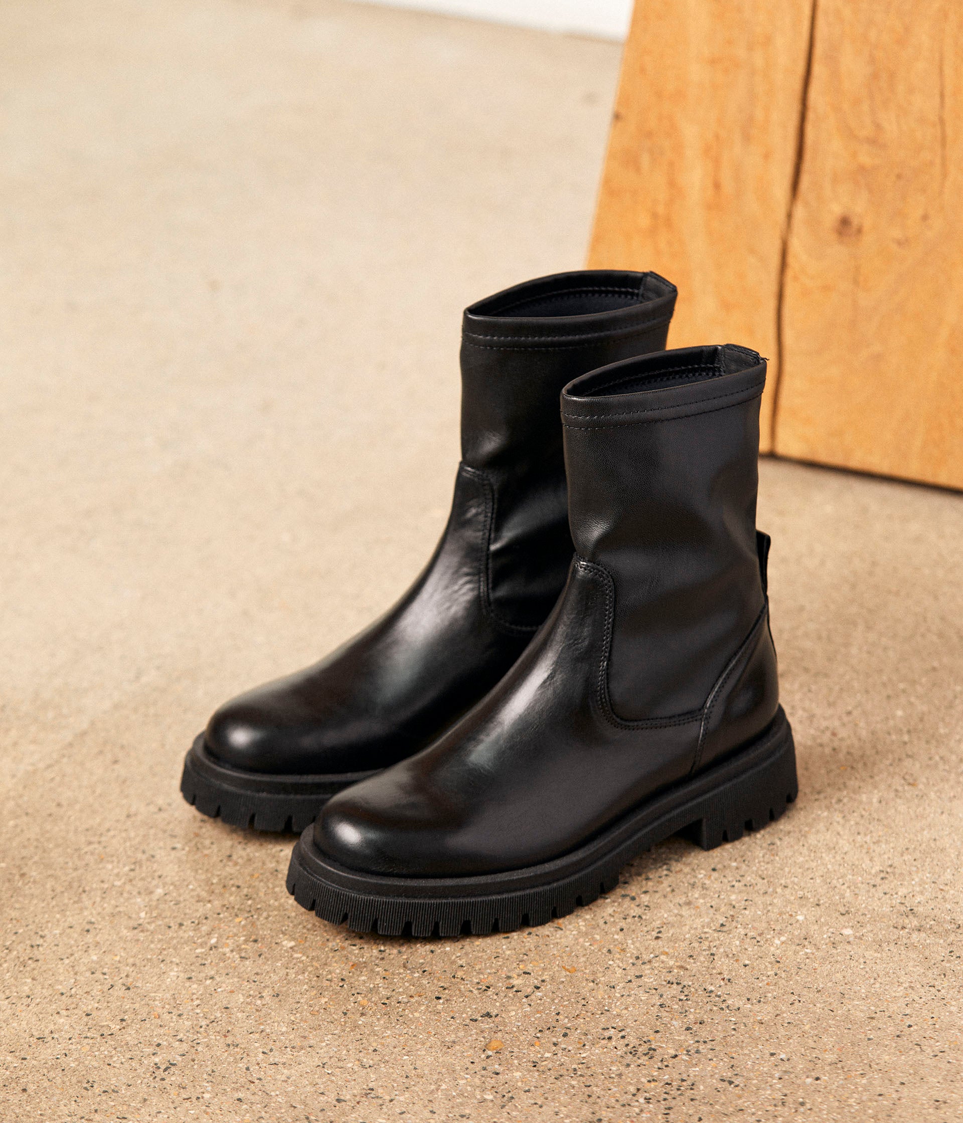 Bottines noires mellow yellow store