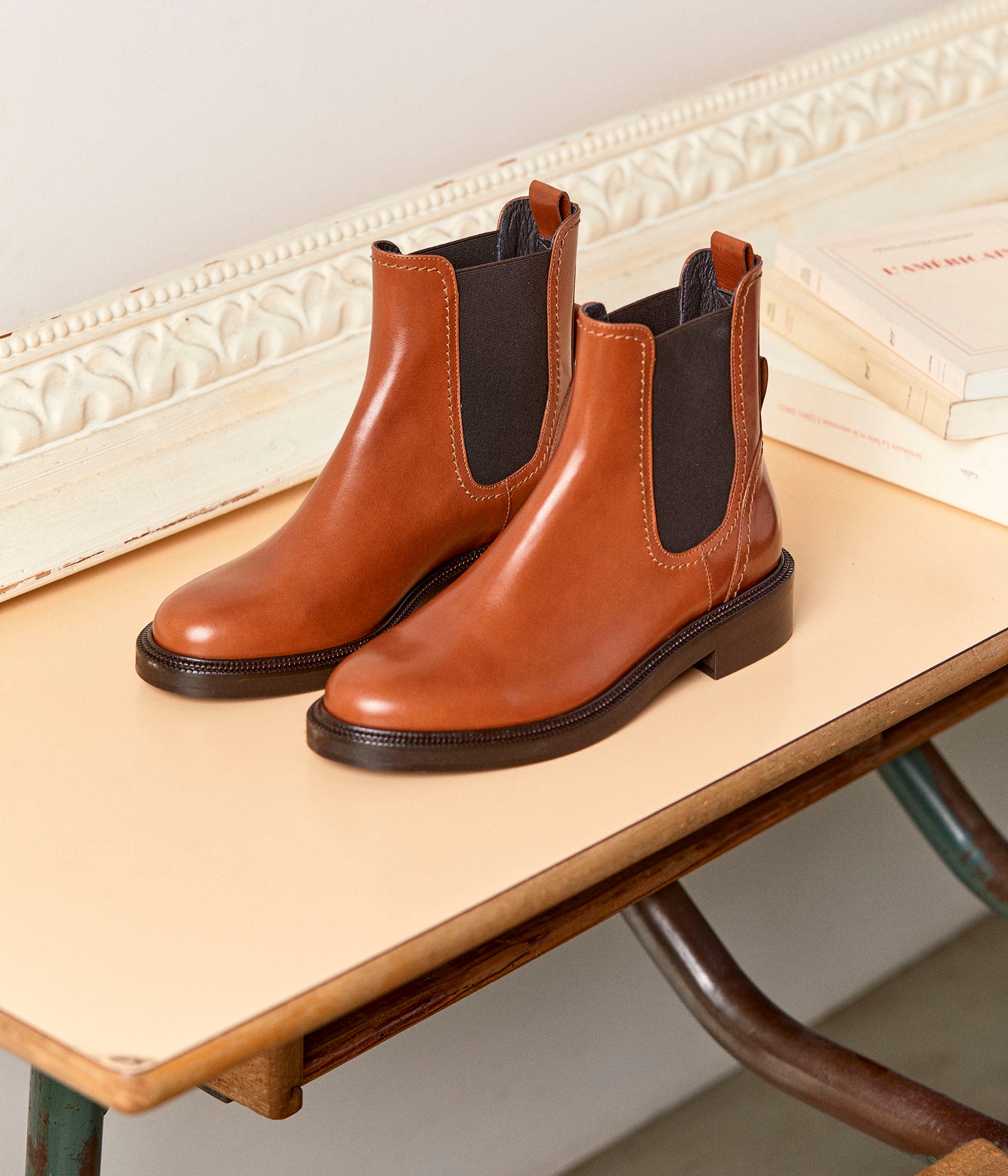 Bottines couleur cognac sale