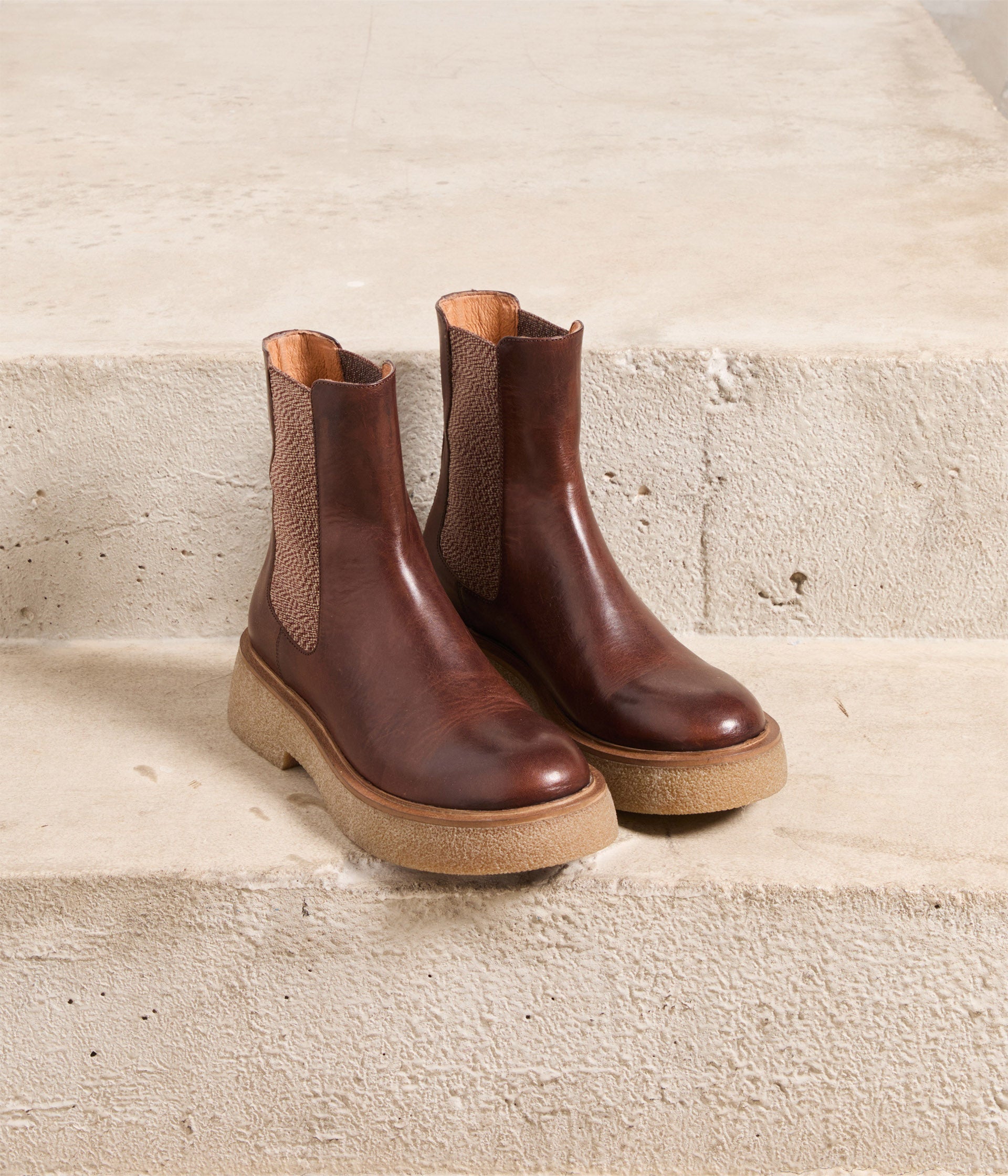 Bottines femme semelle crepe best sale