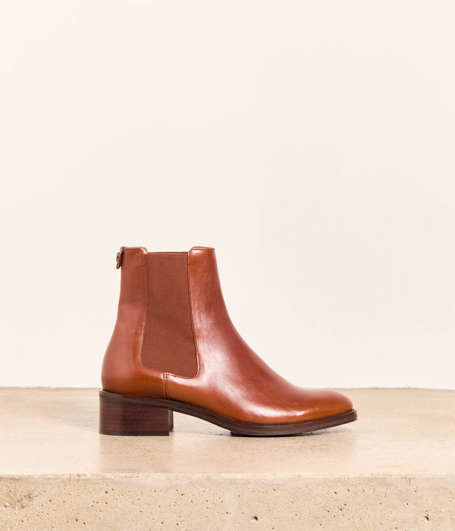 Boots cuir cognac cheap