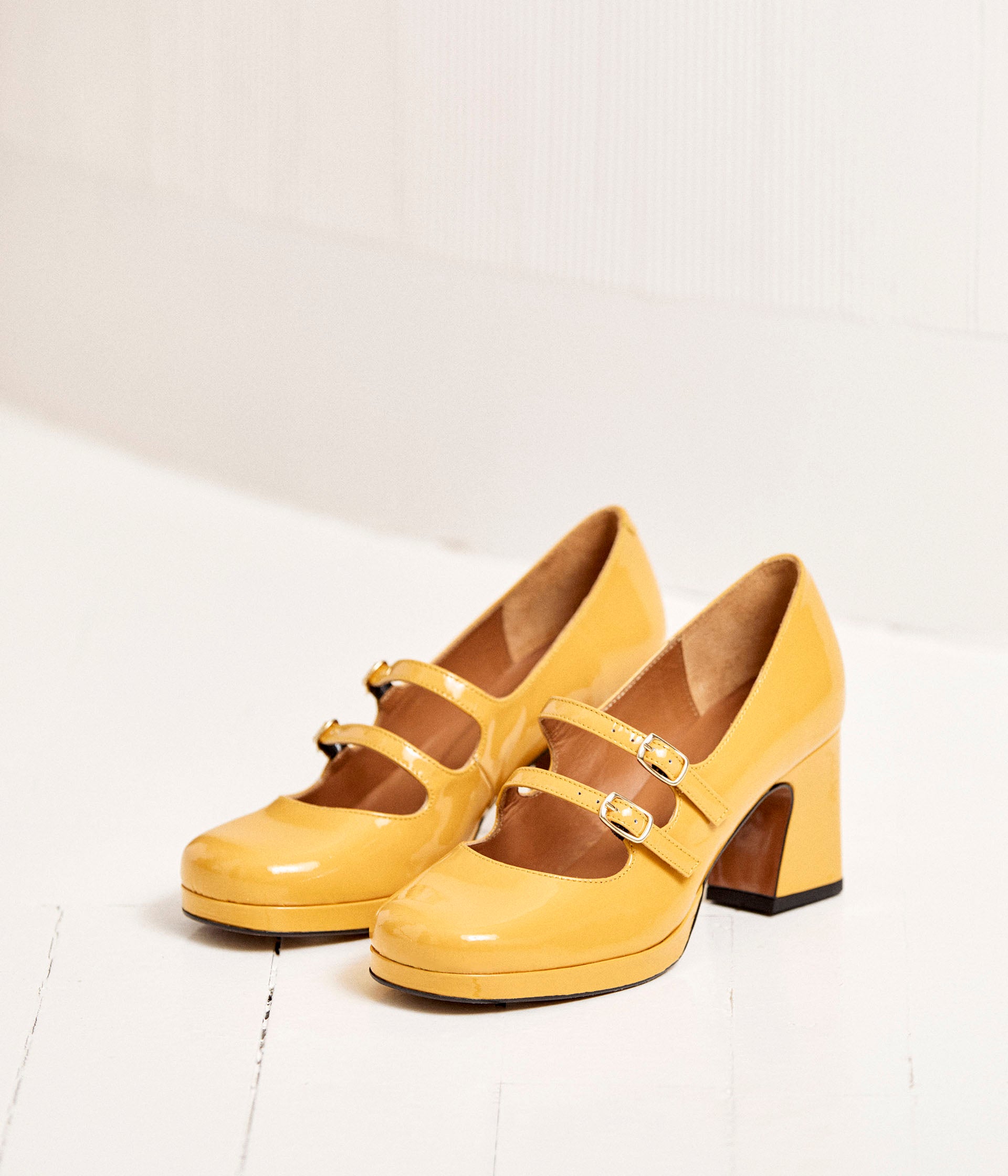 Escarpin jaune femme top