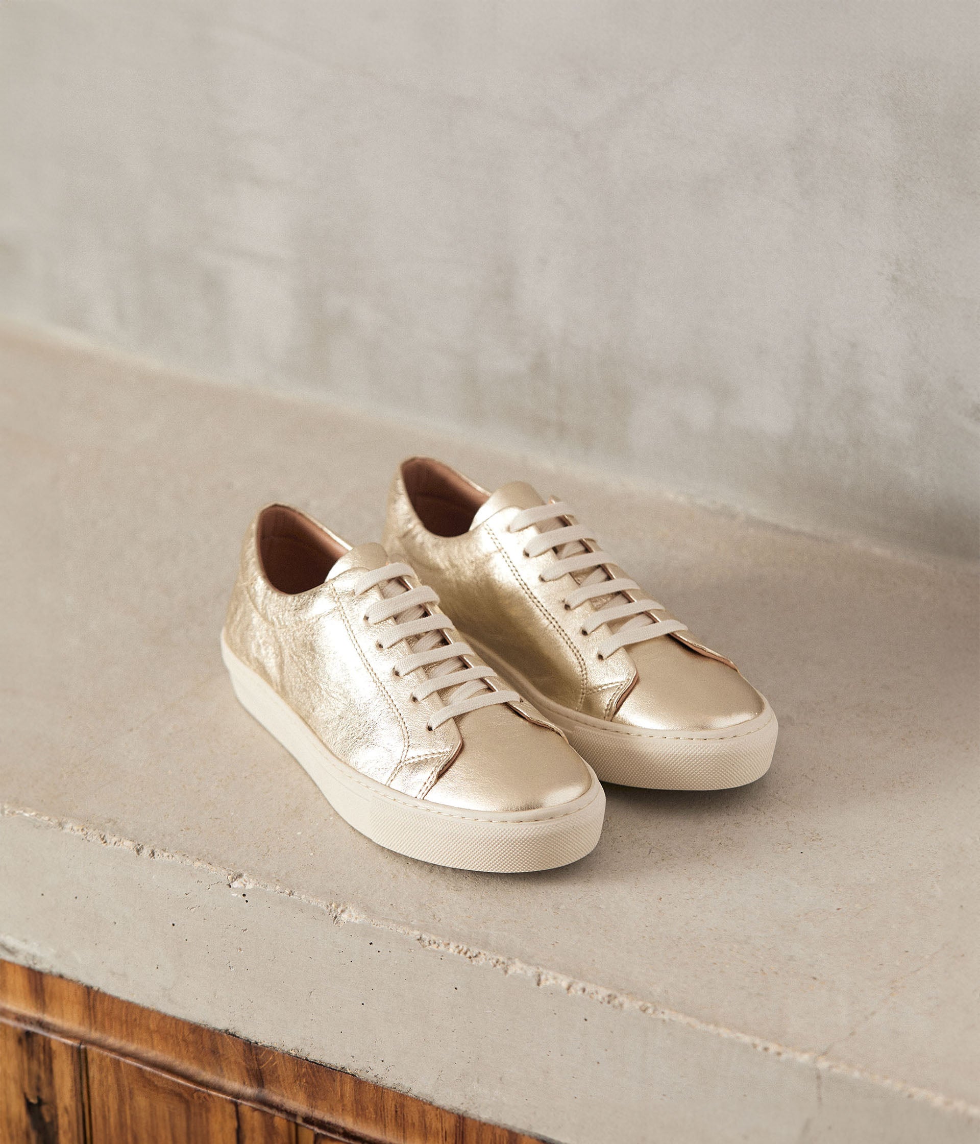 Sneakers clearance doré femme