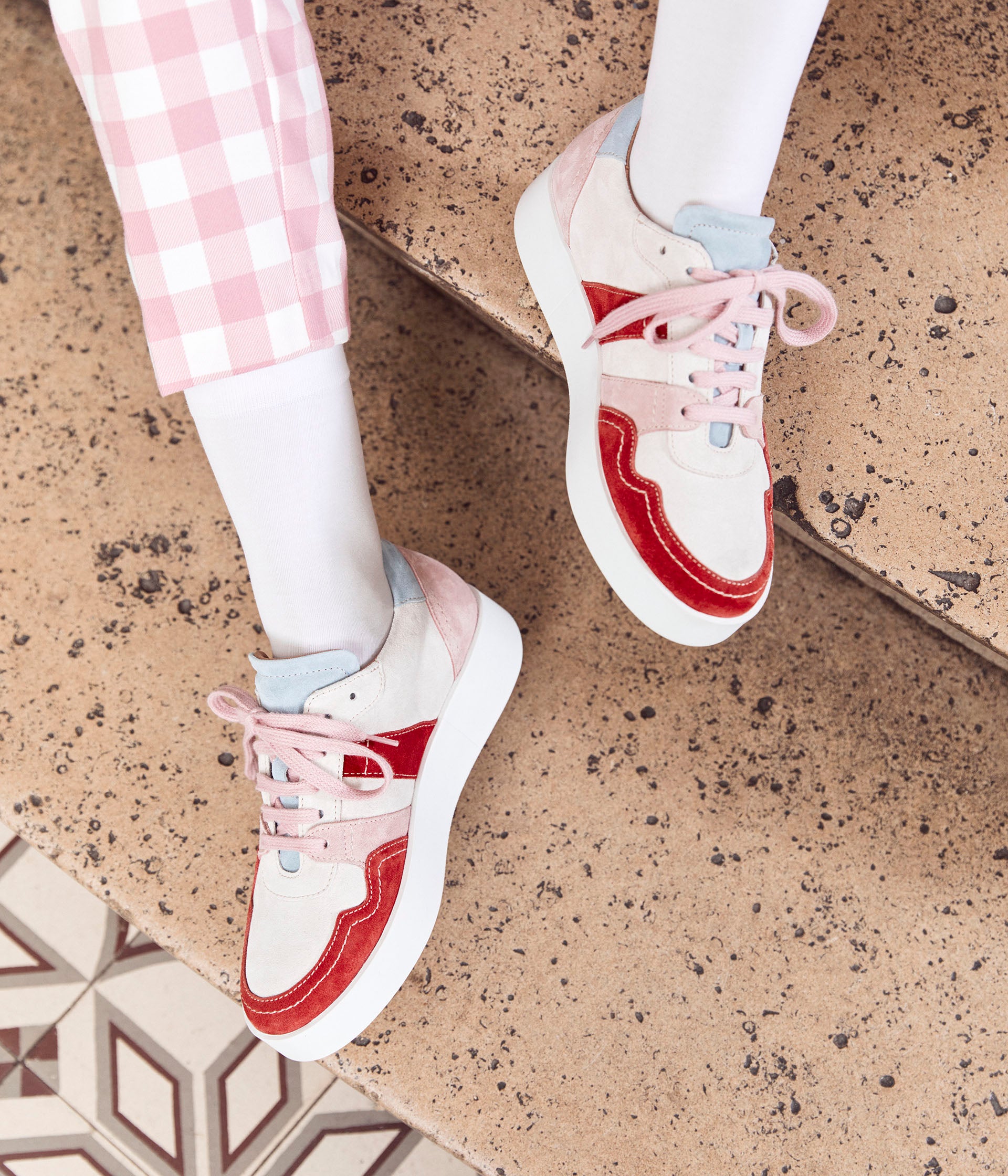 Baskets color es Regis Baskets Femme Mellow Yellow