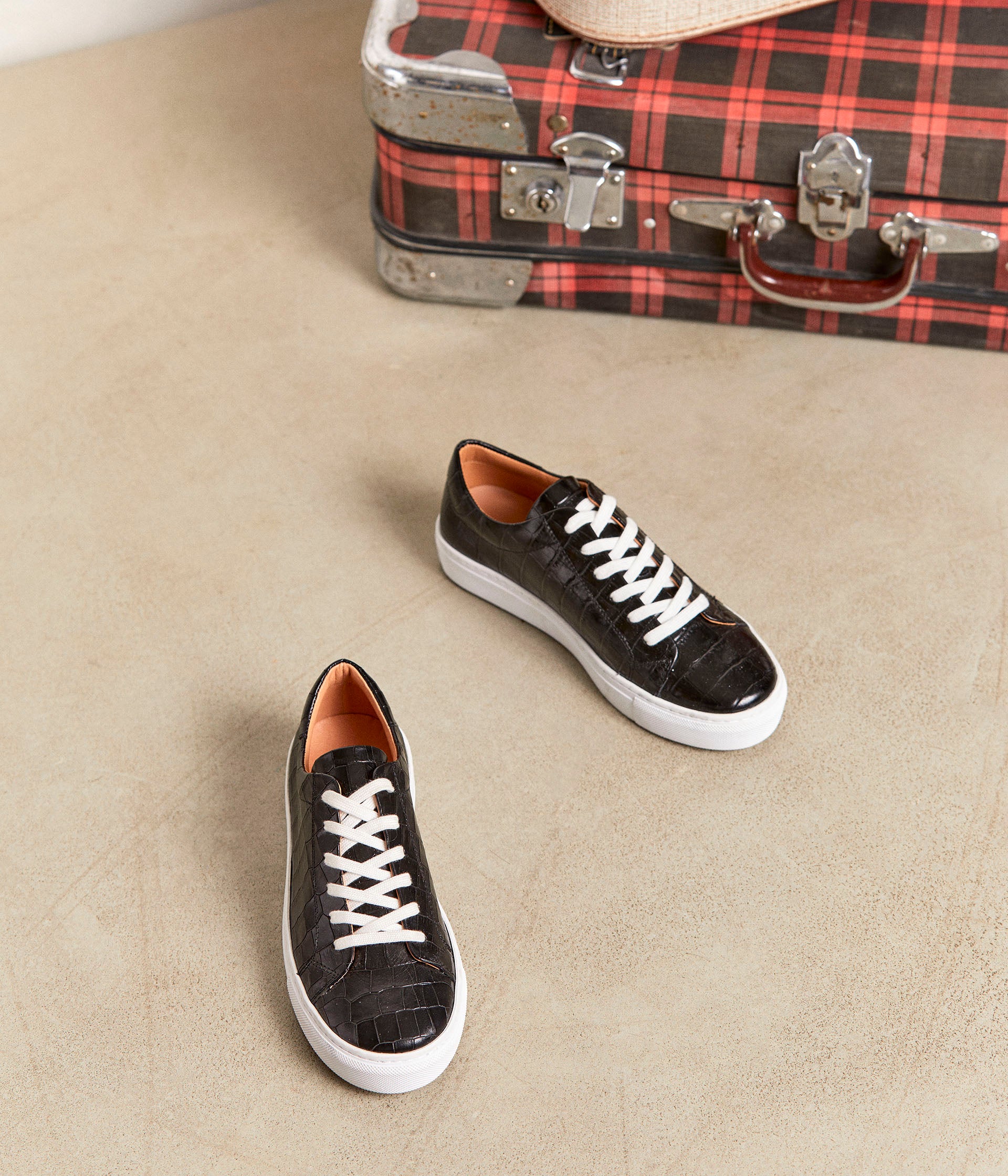 Basket clearance croco femme