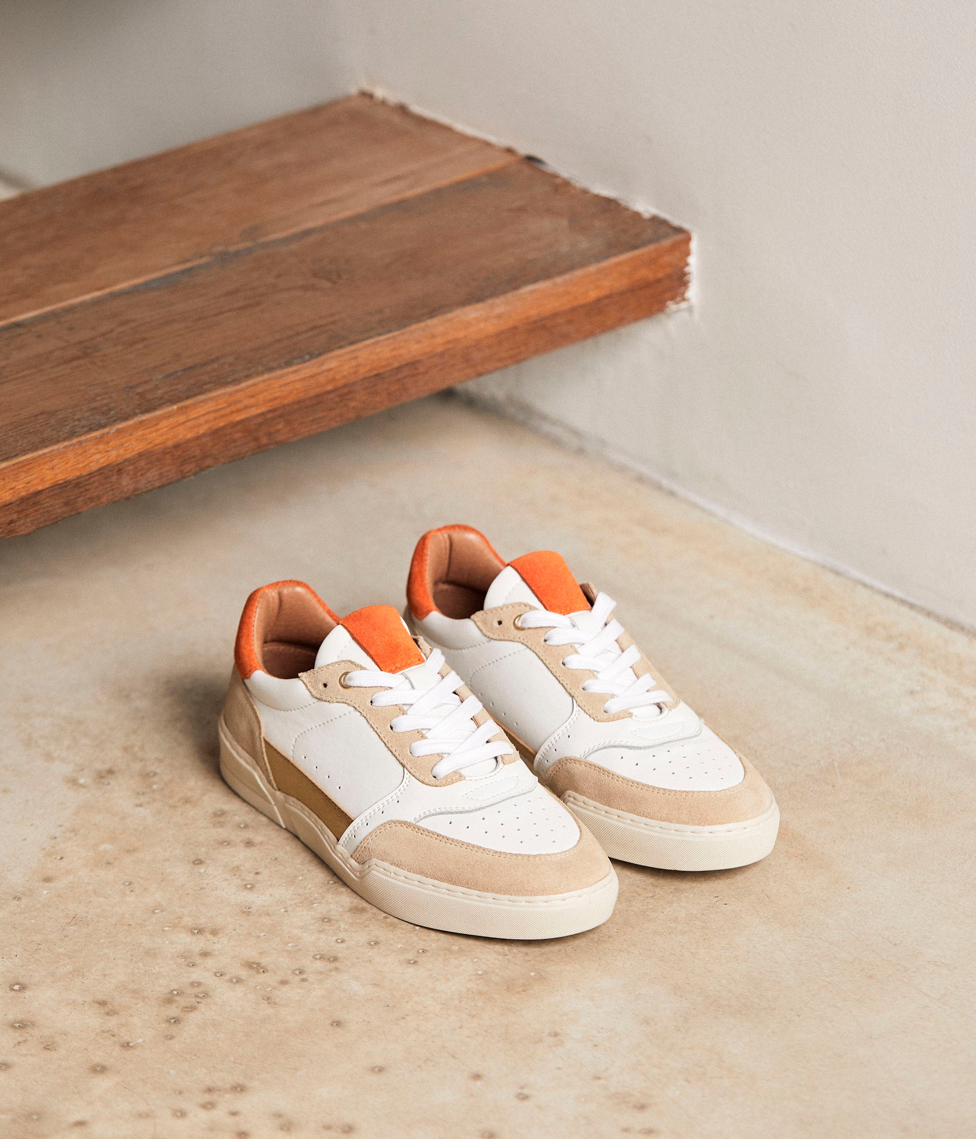 Basket femme orange hot sale