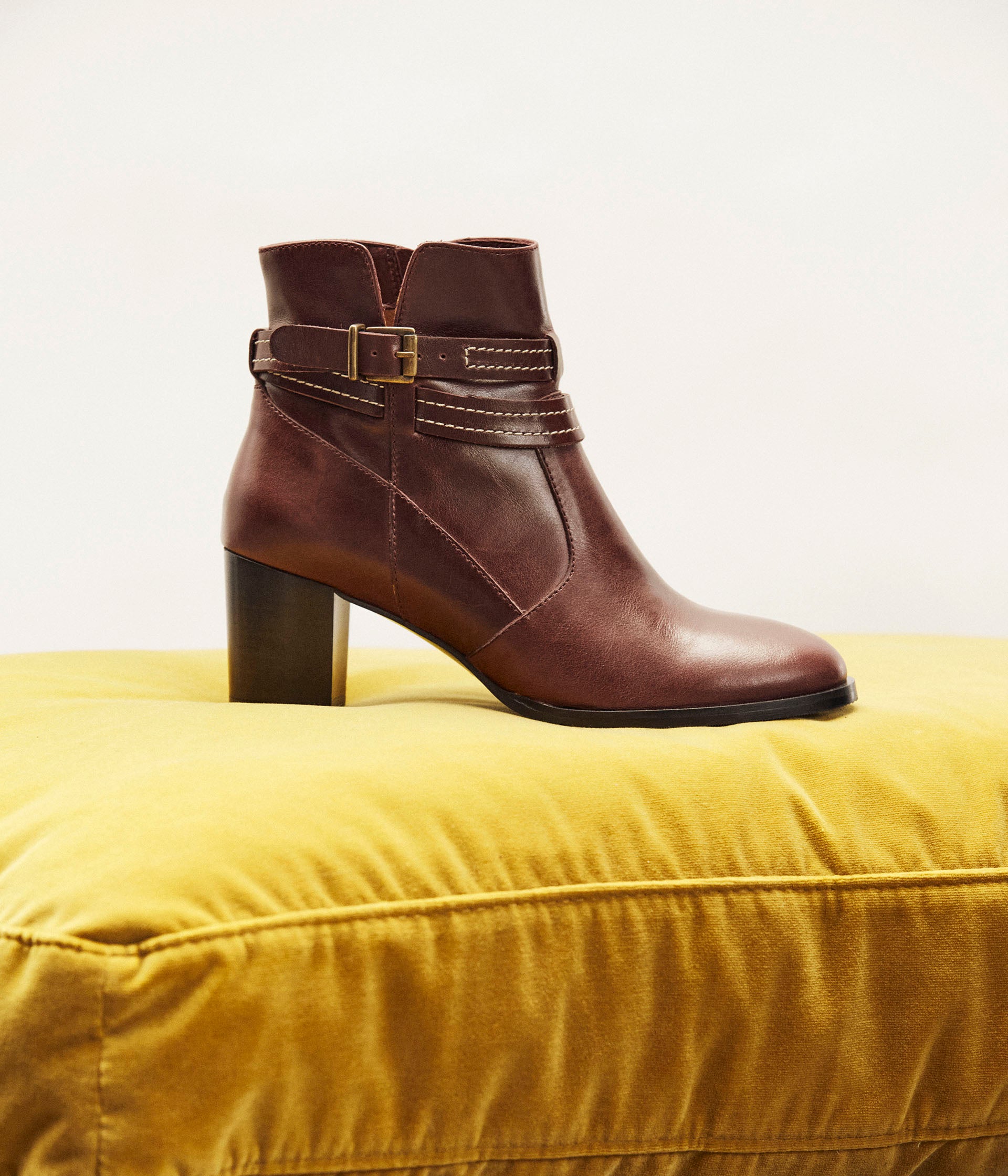 Bottine bordeaux femme sales