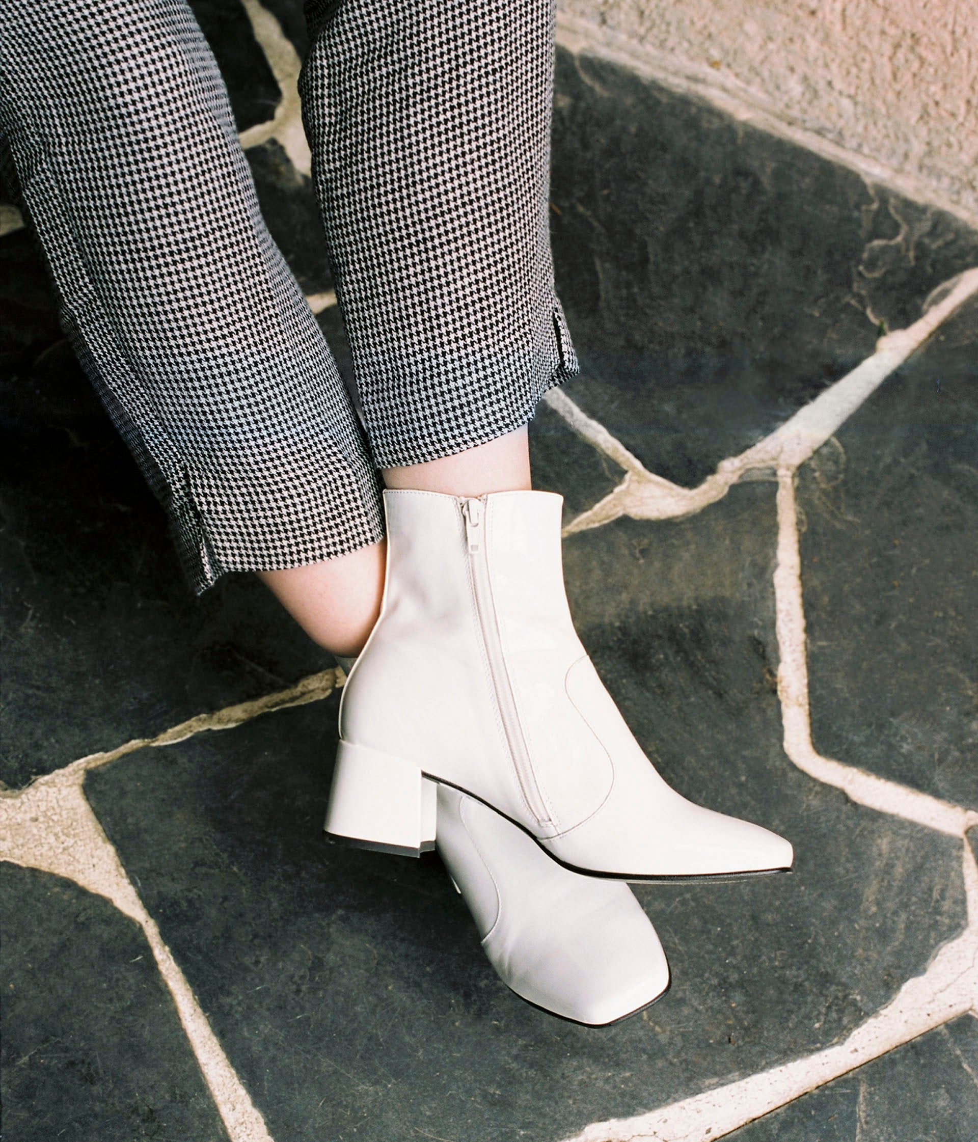 Bottine chaussette blanche store