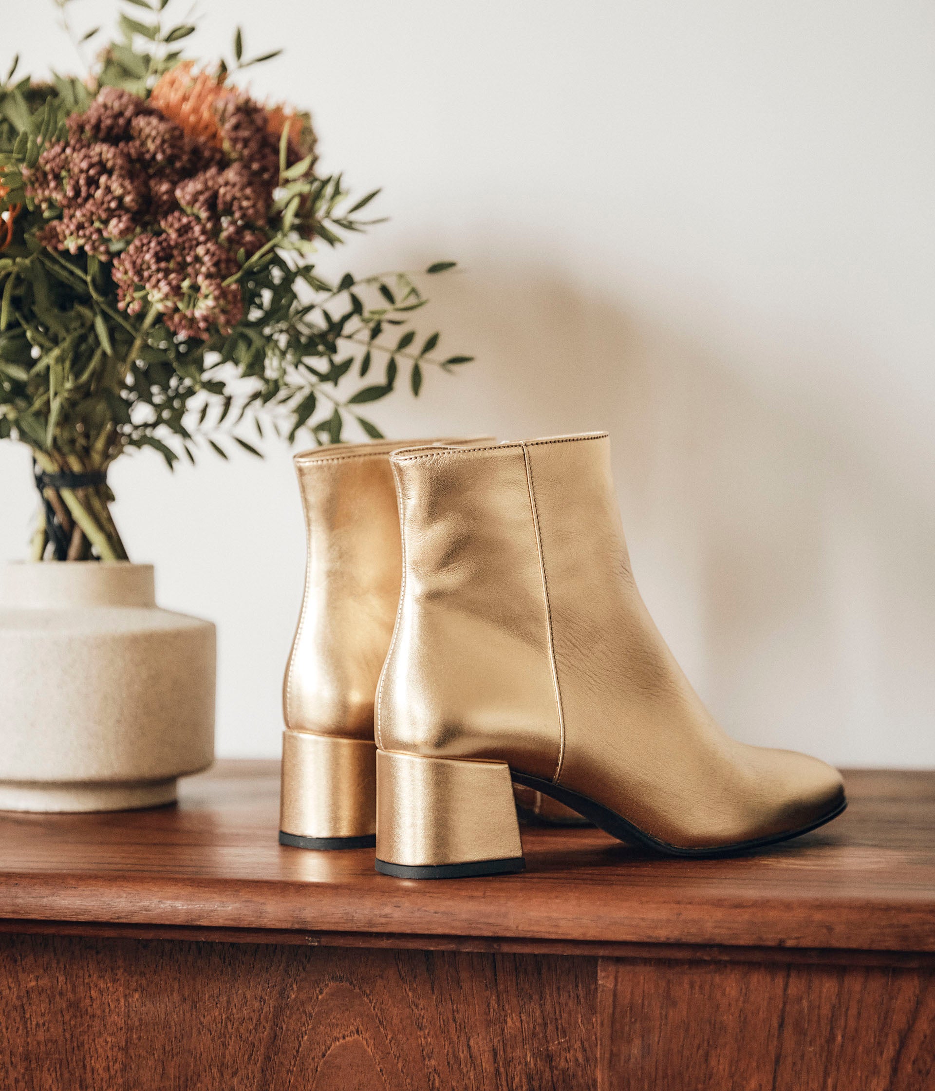 Bottines dorées mellow yellow top
