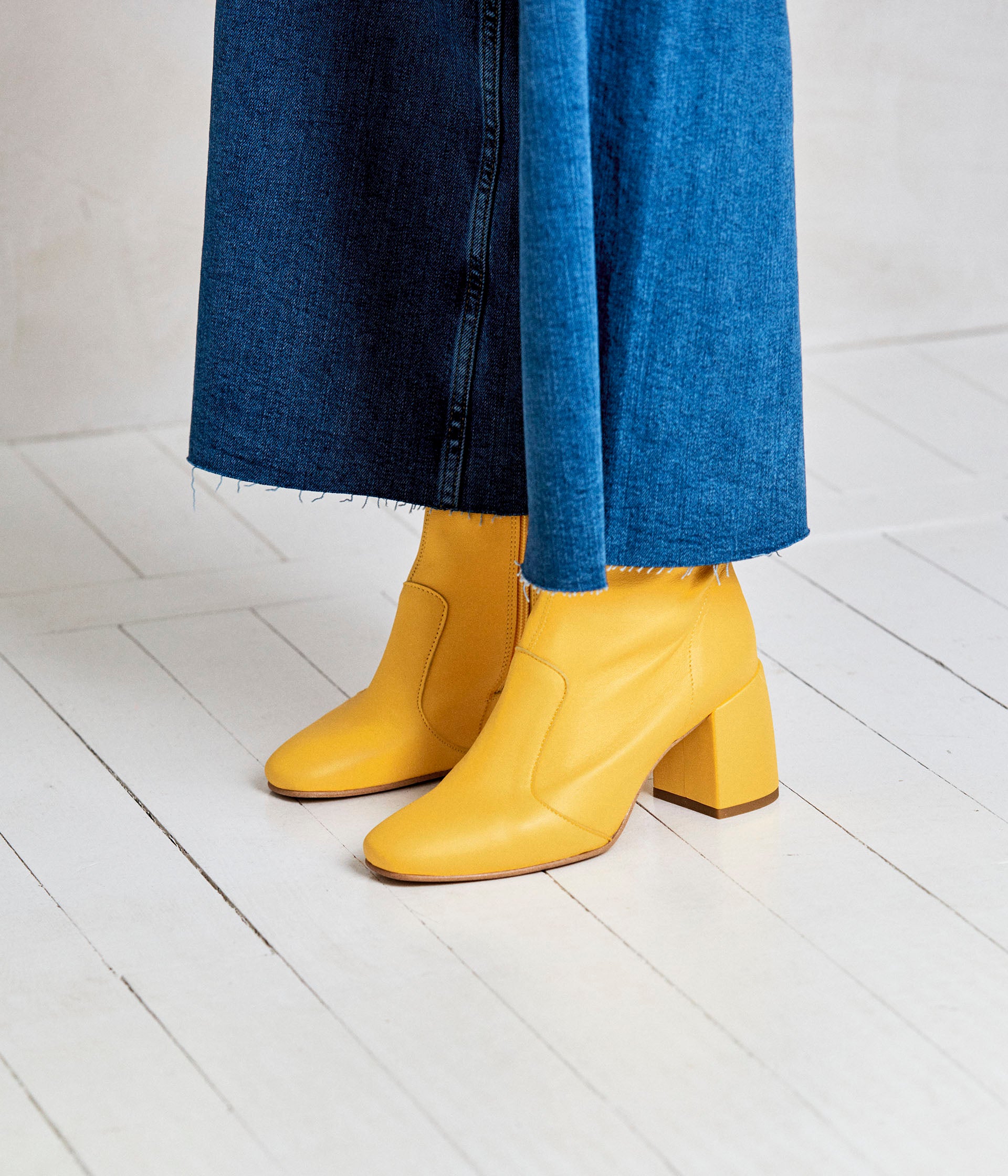 Bottines jaunes Lila Boots Bottines Femme Mellow Yellow