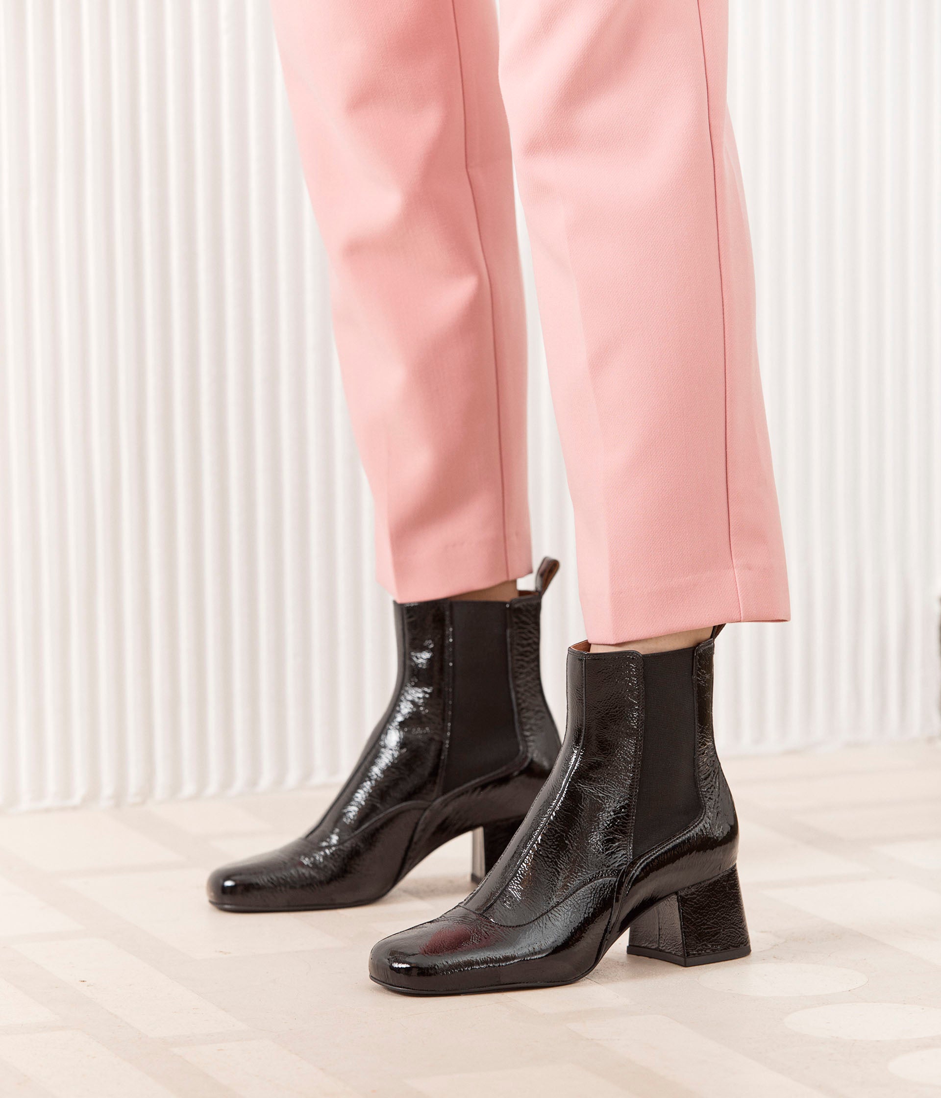 Bottine vernis femme clearance