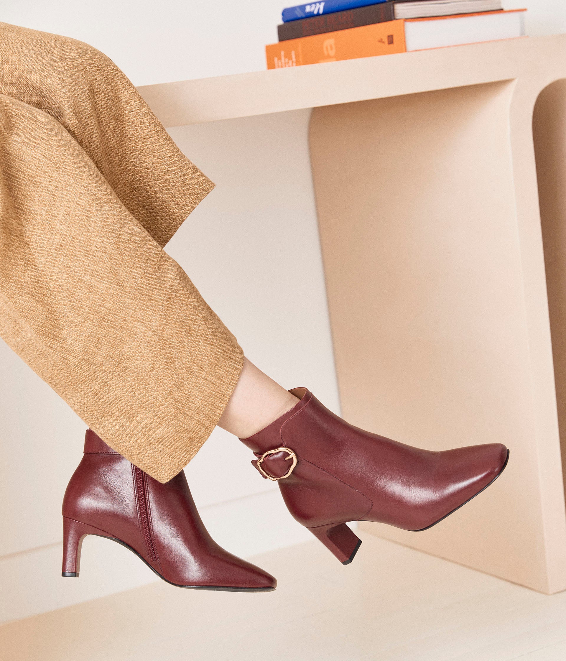 Bottines bordeaux C me Boots Bottines Femme Mellow Yellow