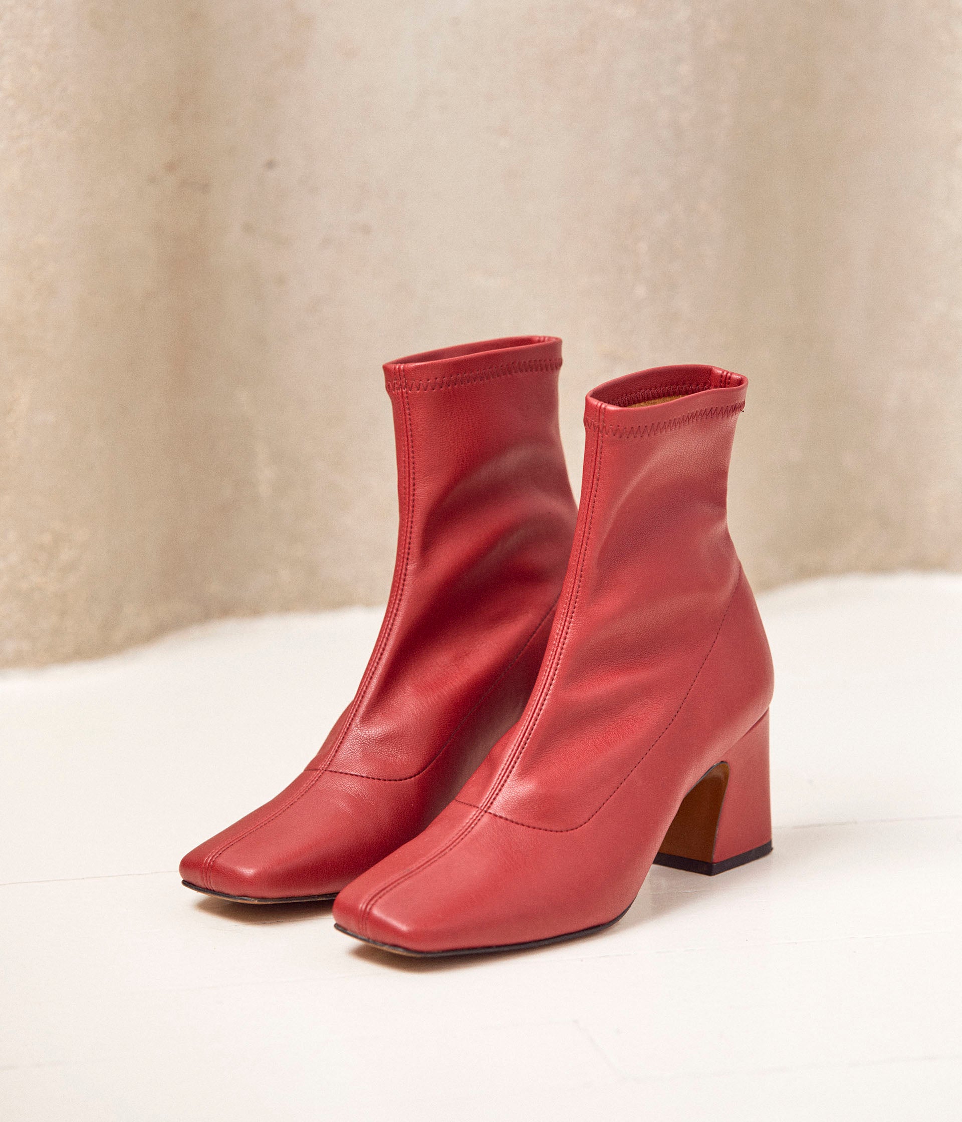 Bottines rouges Lili Boots Bottines Femme Mellow Yellow