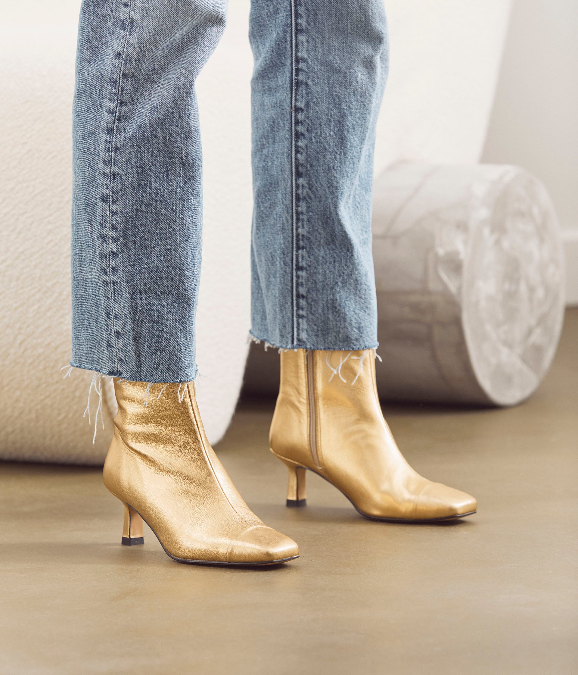 Bottines dorées mellow yellow top