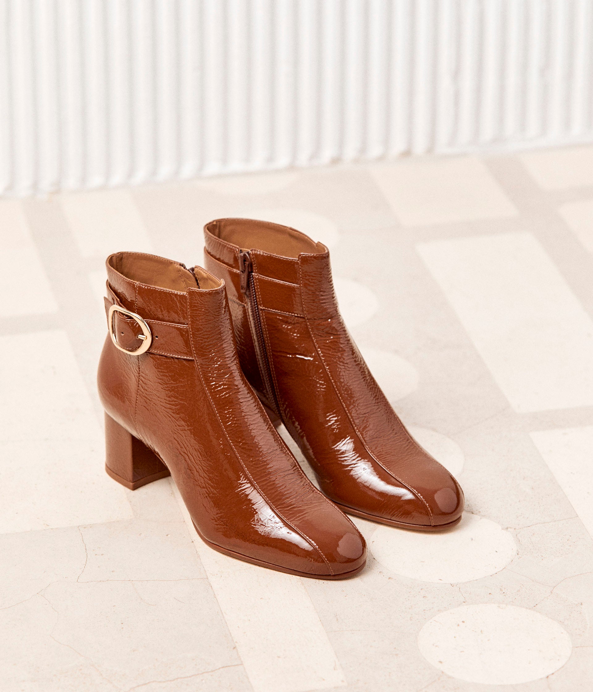 Bottines vernies Serena Boots Bottines Femme Mellow Yellow