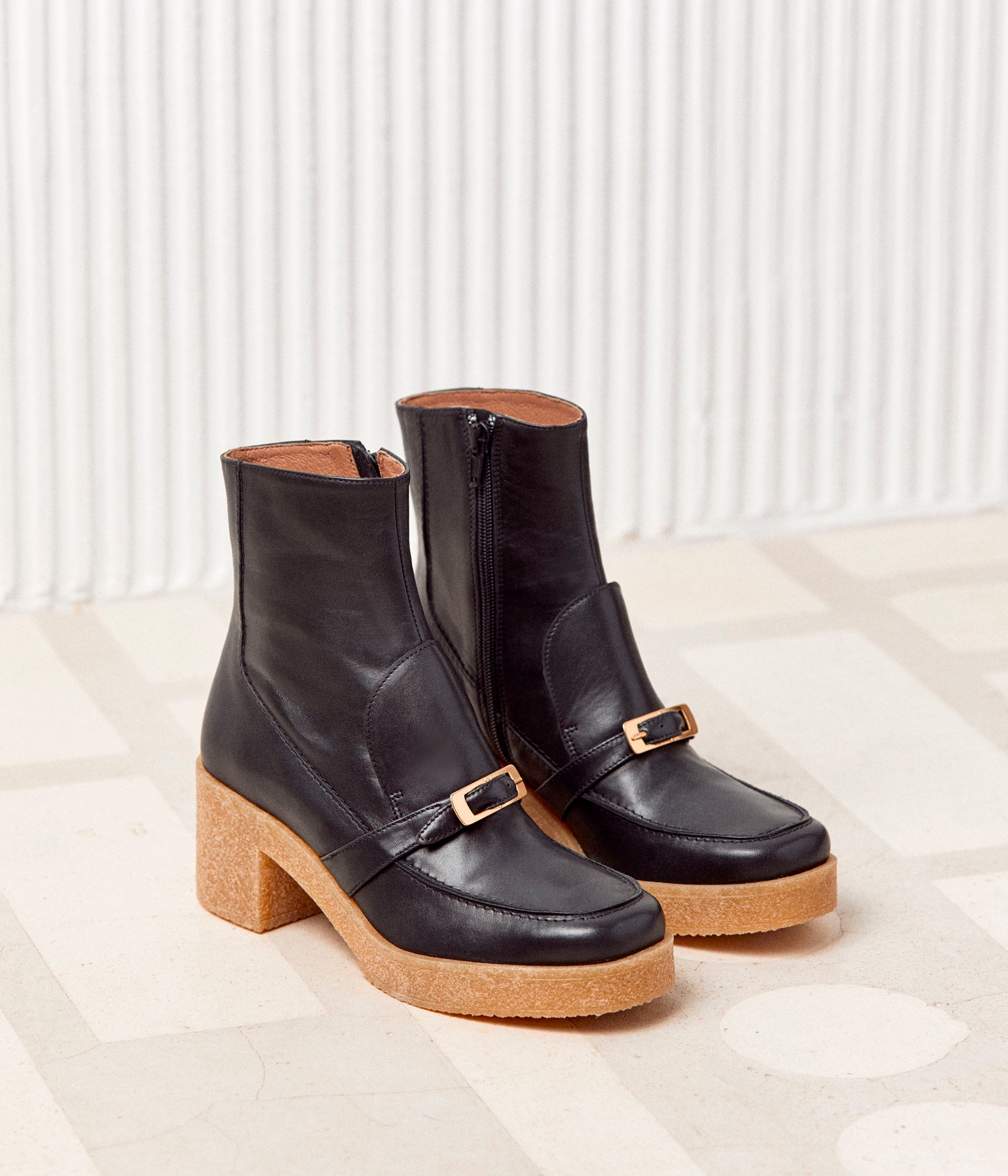 Bottines semelles crepe clearance