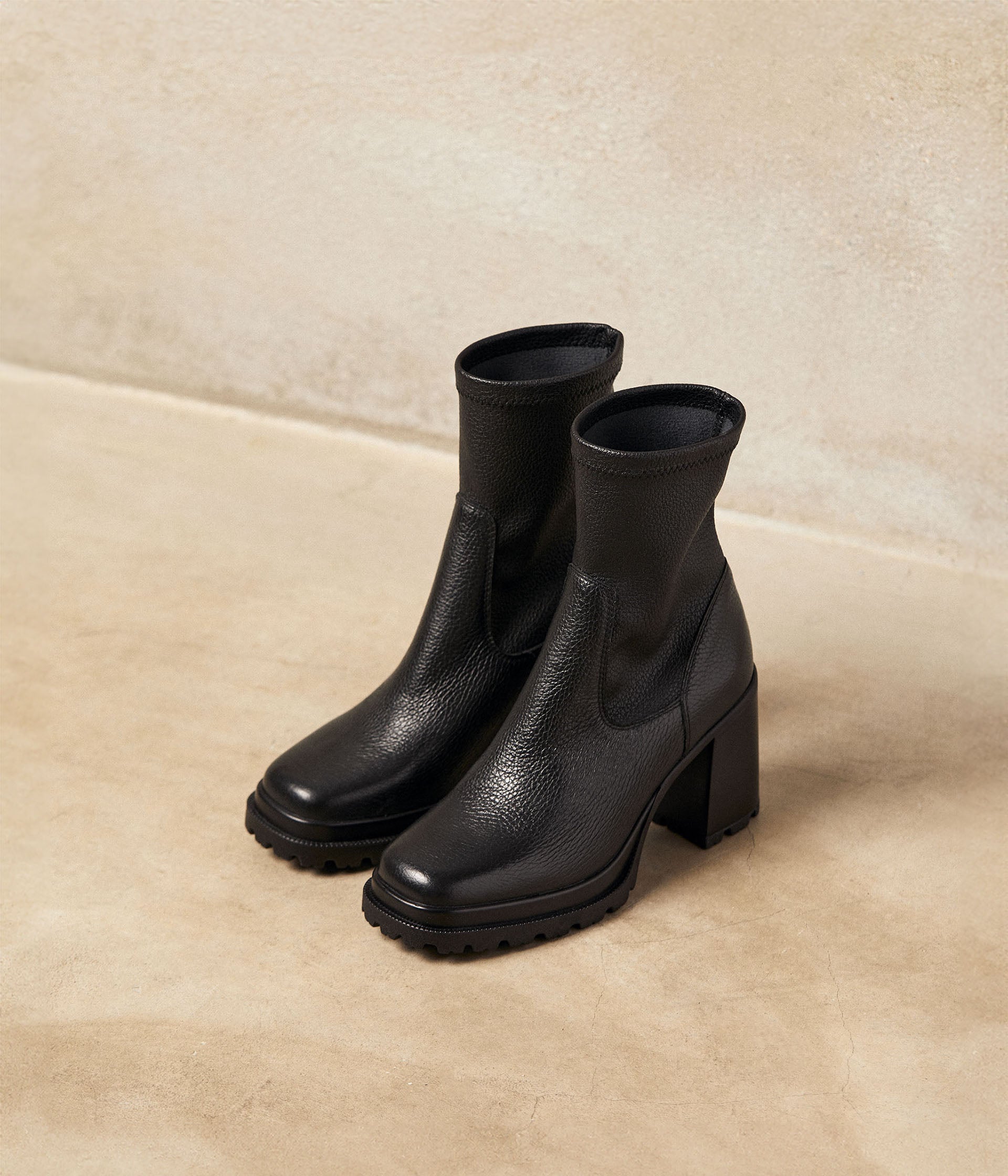 Boots crant es noires Ahmel Boots Bottines Femme Mellow Yellow