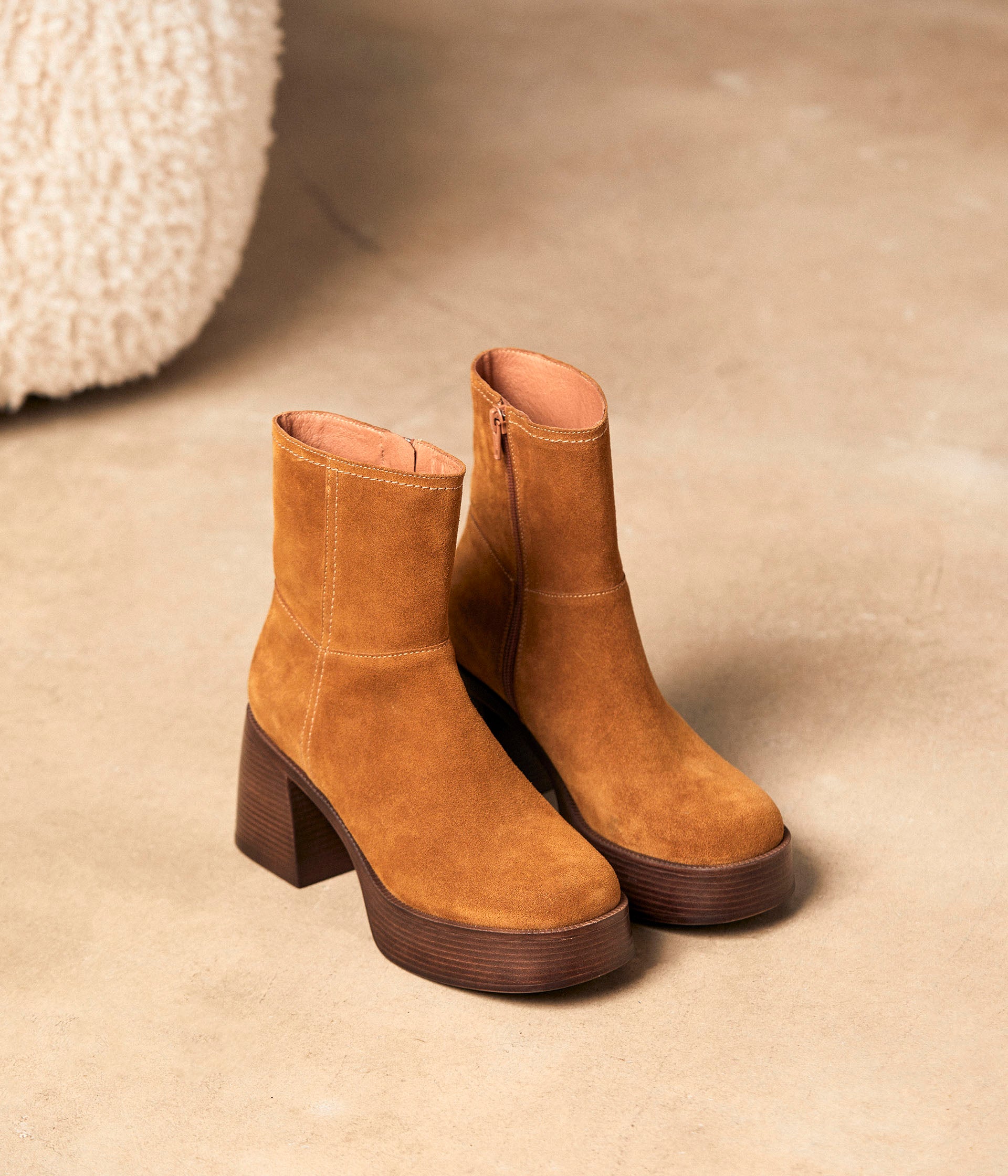 Bottines cuir camel femme cheap