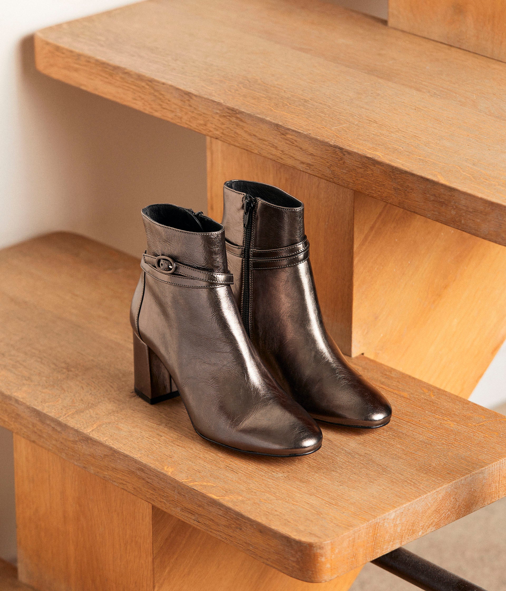 Boots talon argent Besse Boots Bottines Femme Mellow Yellow