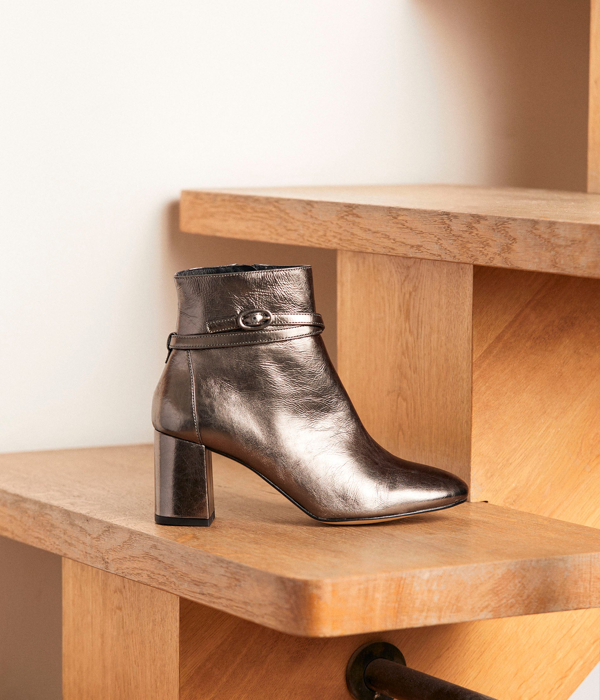 Bottines femme talon argenté on sale